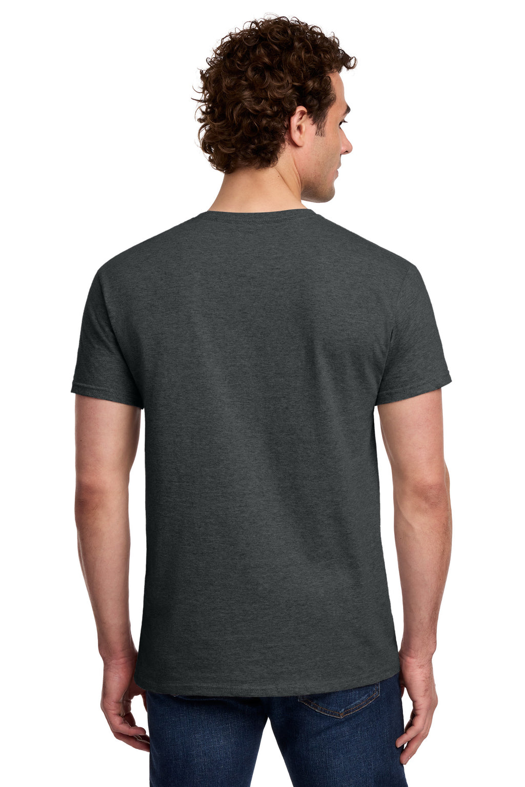 Gildan Light Cotton Tee 3000 - Heather Dark Grey - back