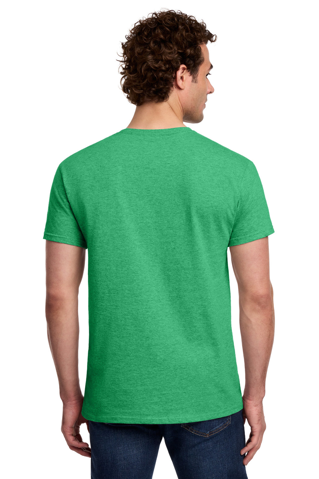 Gildan Light Cotton Tee 3000 - Heather Irish Green - back