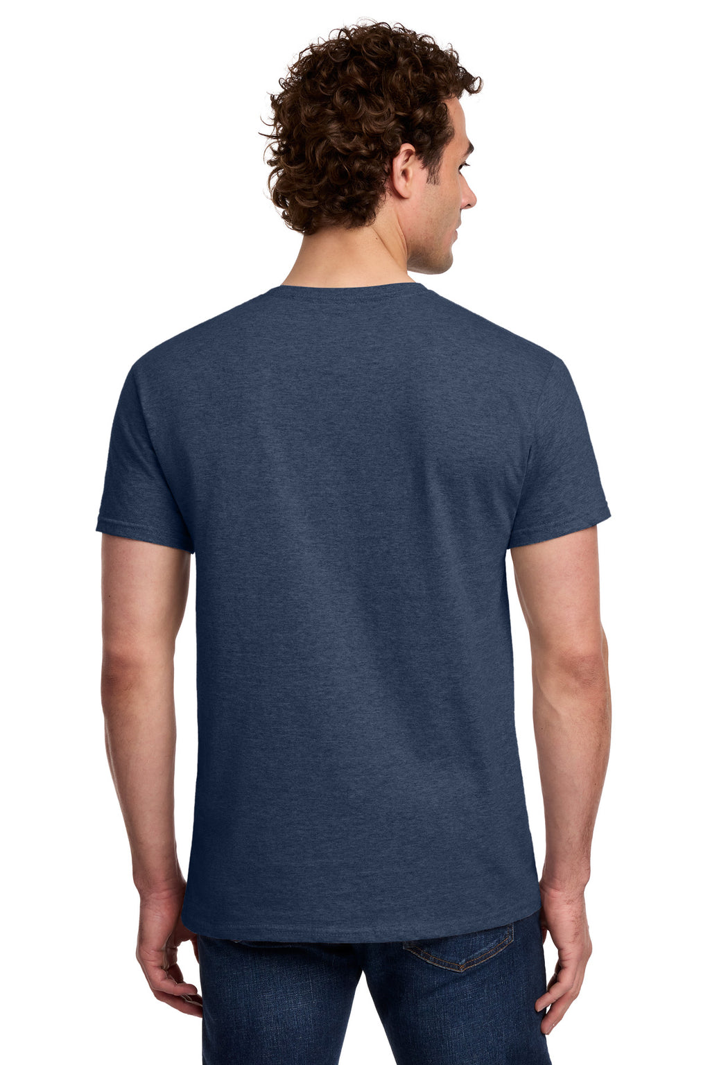 Gildan Light Cotton Tee 3000 - Heather Navy - back