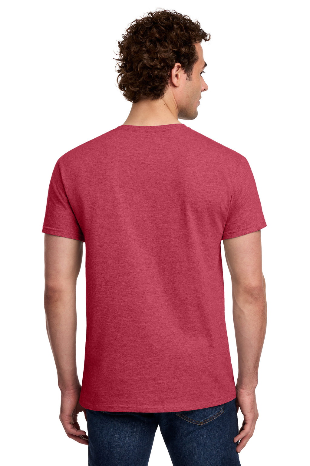 Gildan Light Cotton Tee 3000 - Heather Red - back