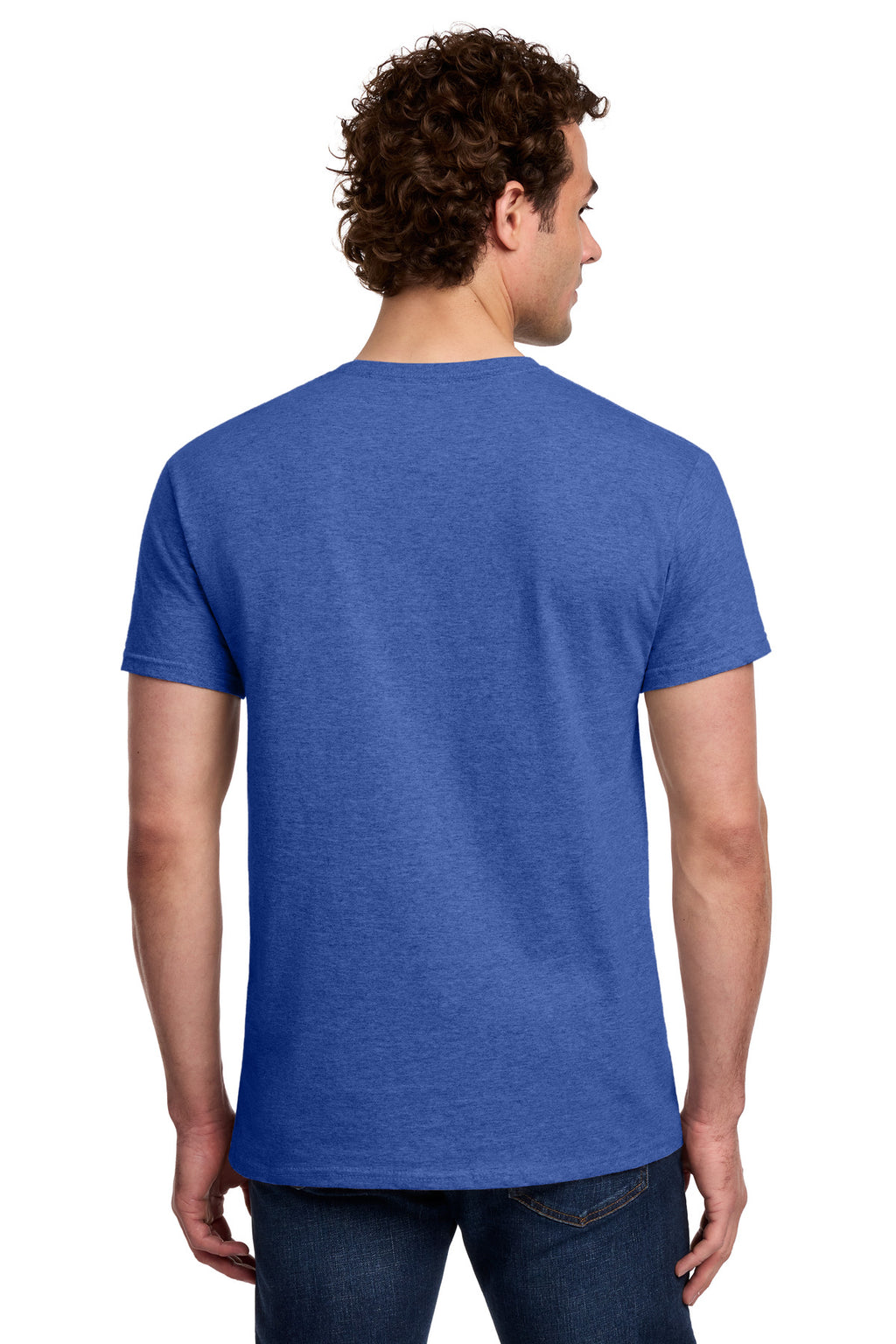 Gildan Light Cotton Tee 3000 - Heather Royal - back