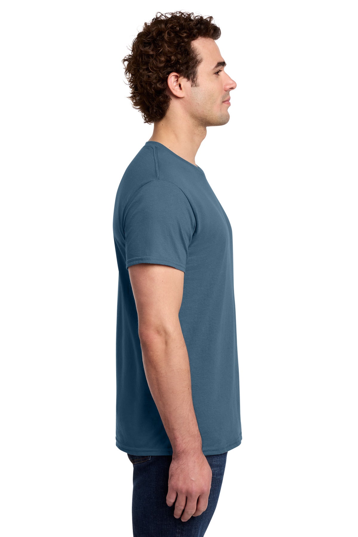 Gildan Light Cotton Tee 3000 - Indigo Blue - side