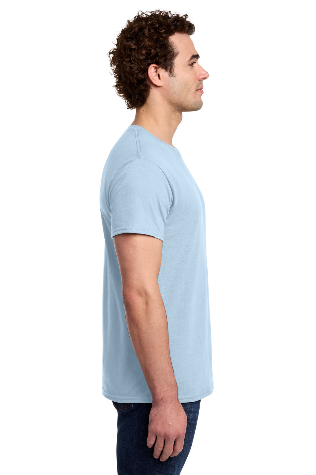 Gildan Light Cotton Tee 3000 - Light Blue - side