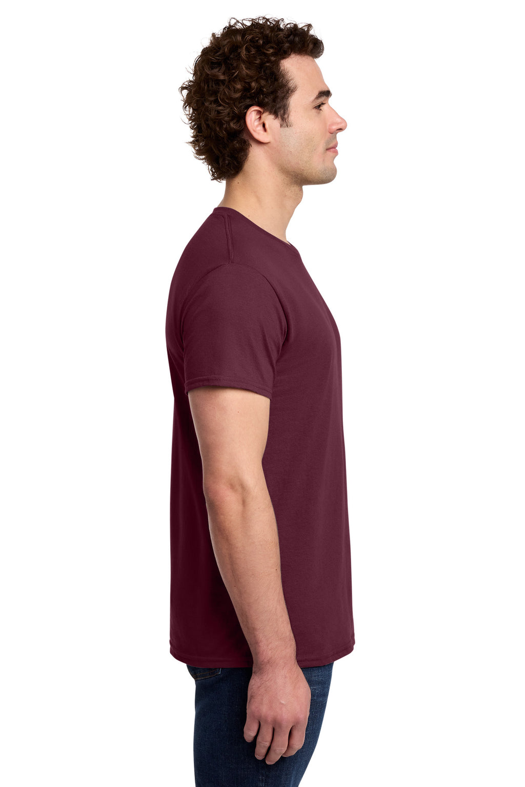 Gildan Light Cotton Tee 3000 - Maroon - side