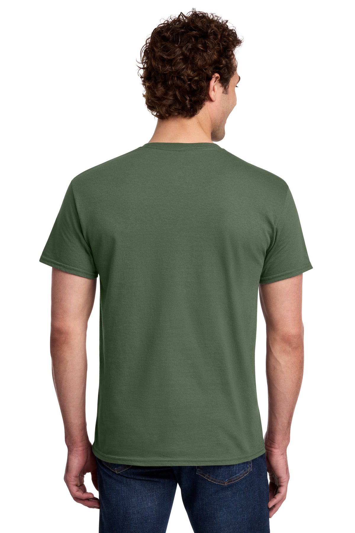 Gildan Light Cotton Tee 3000 - Military Green - back