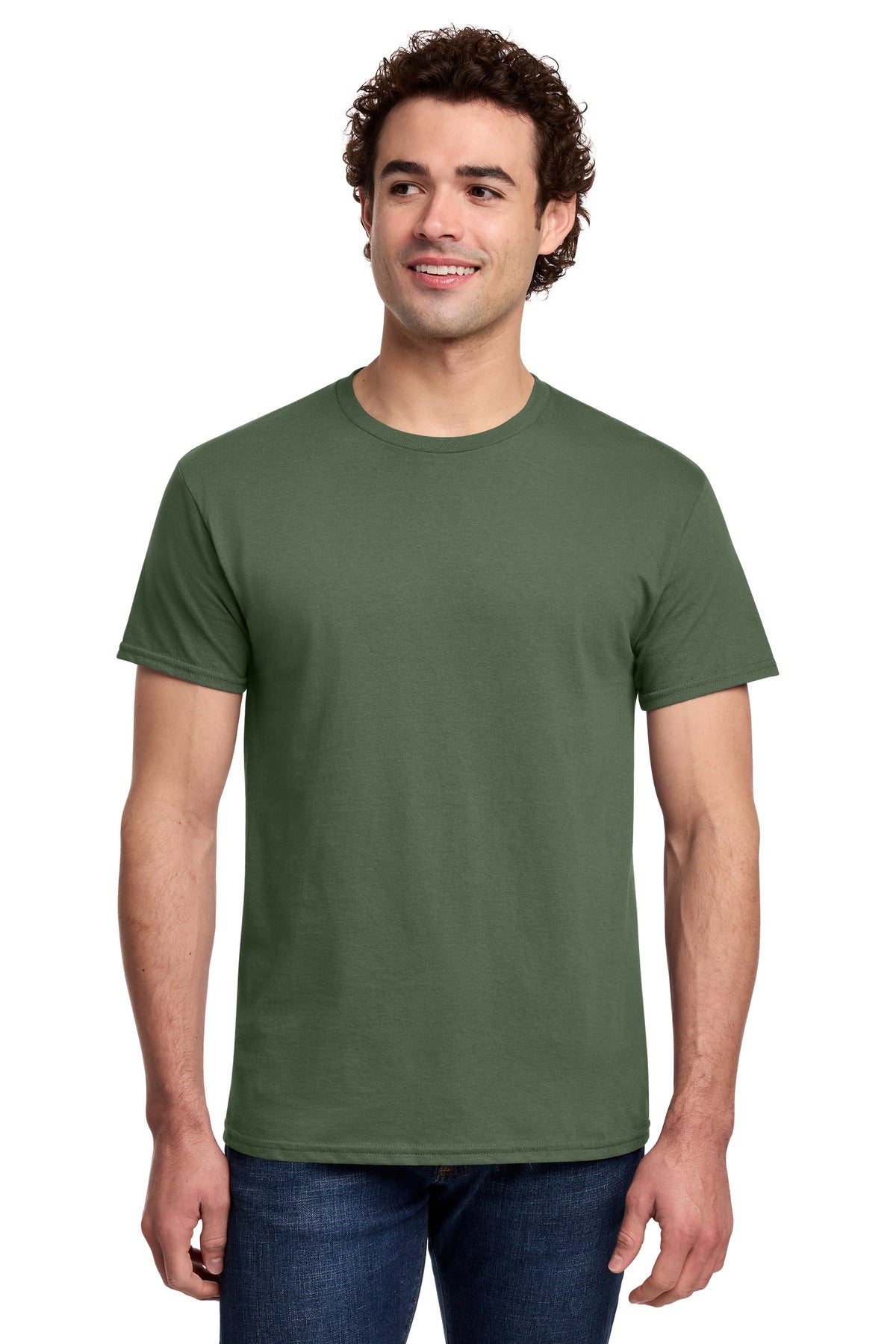 Gildan Light Cotton Tee 3000 - Military Green - front