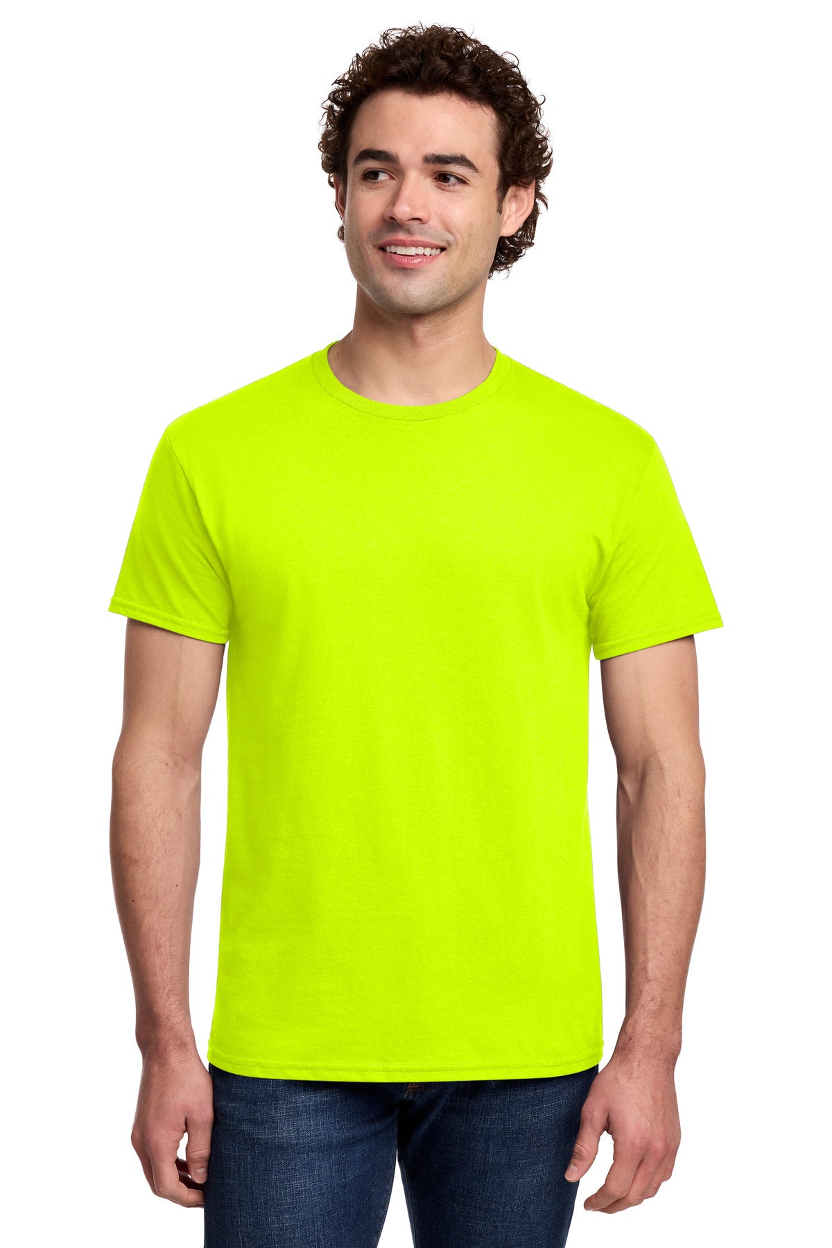 Gildan Light Cotton Tee 3000 - Safety Green - front