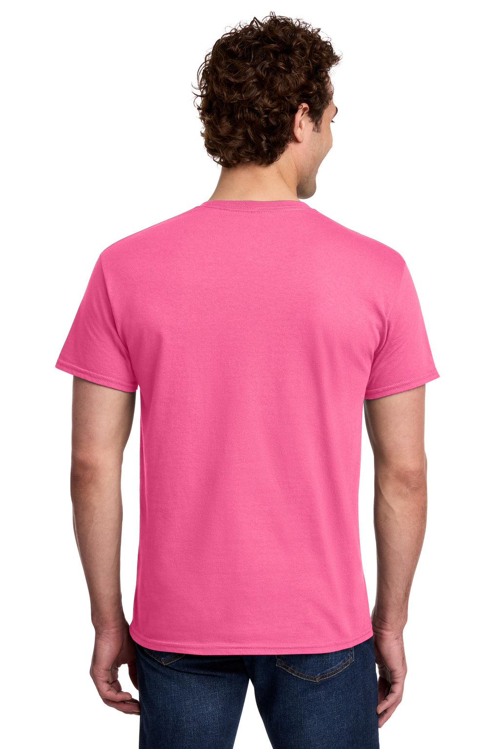 Gildan Light Cotton Tee 3000 - Safety Pink - back