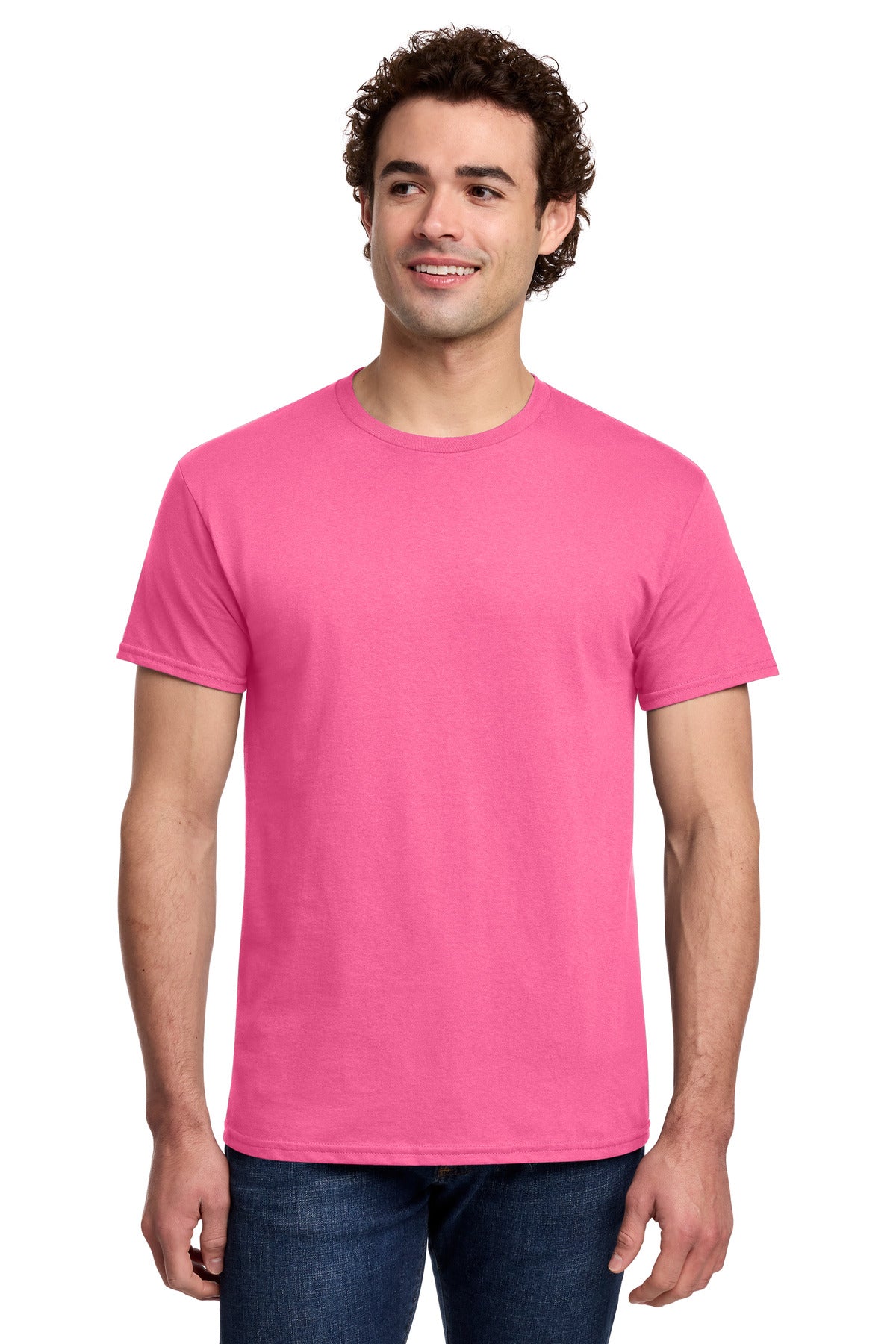 Gildan Light Cotton Tee 3000 - Safety Pink - front