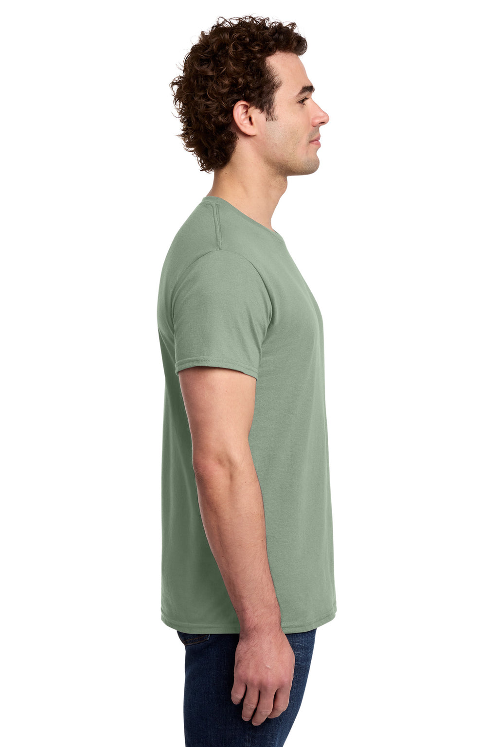 Gildan Light Cotton Tee 3000 - Sage - side