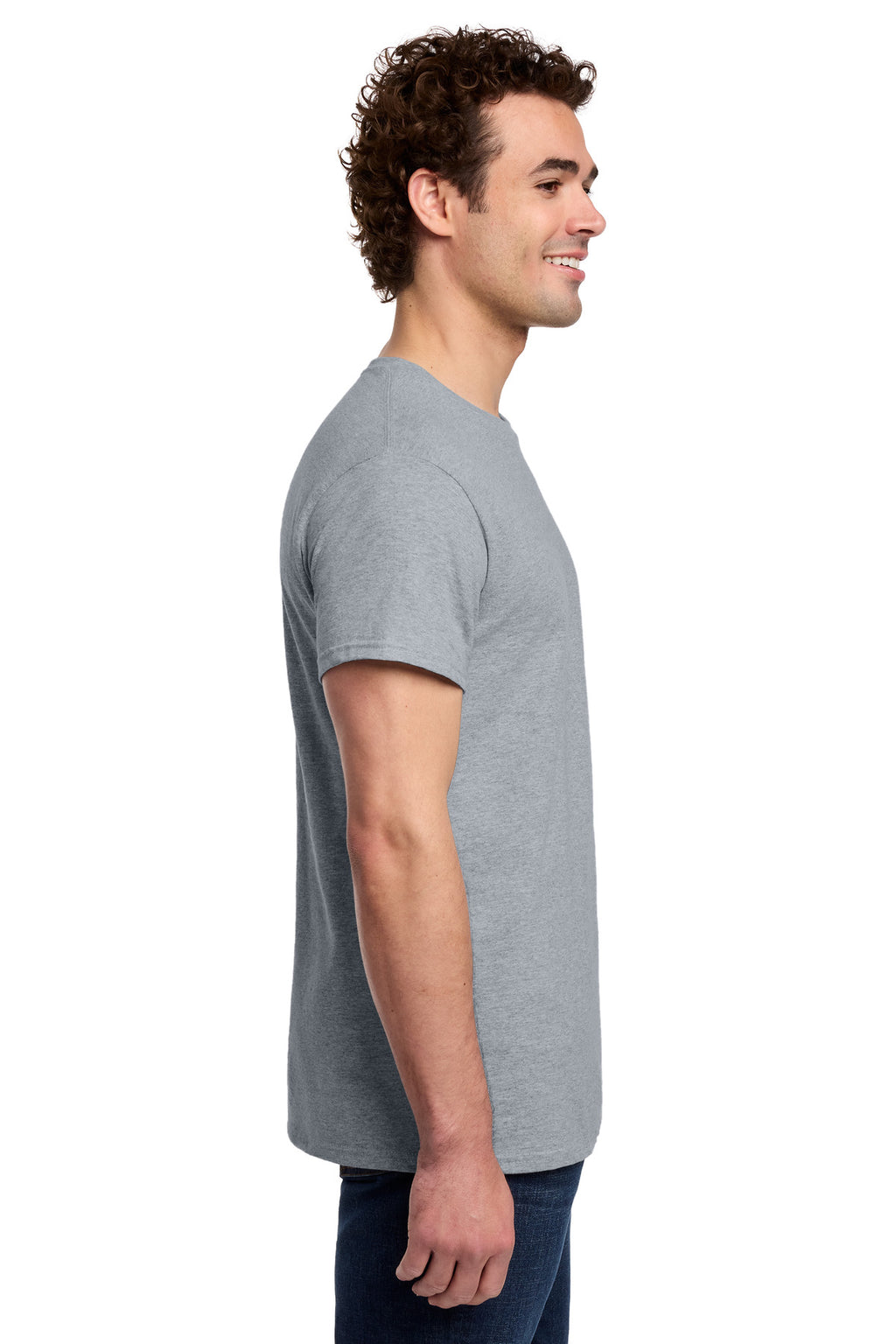 Gildan Light Cotton Tee 3000 - Sport Grey - side