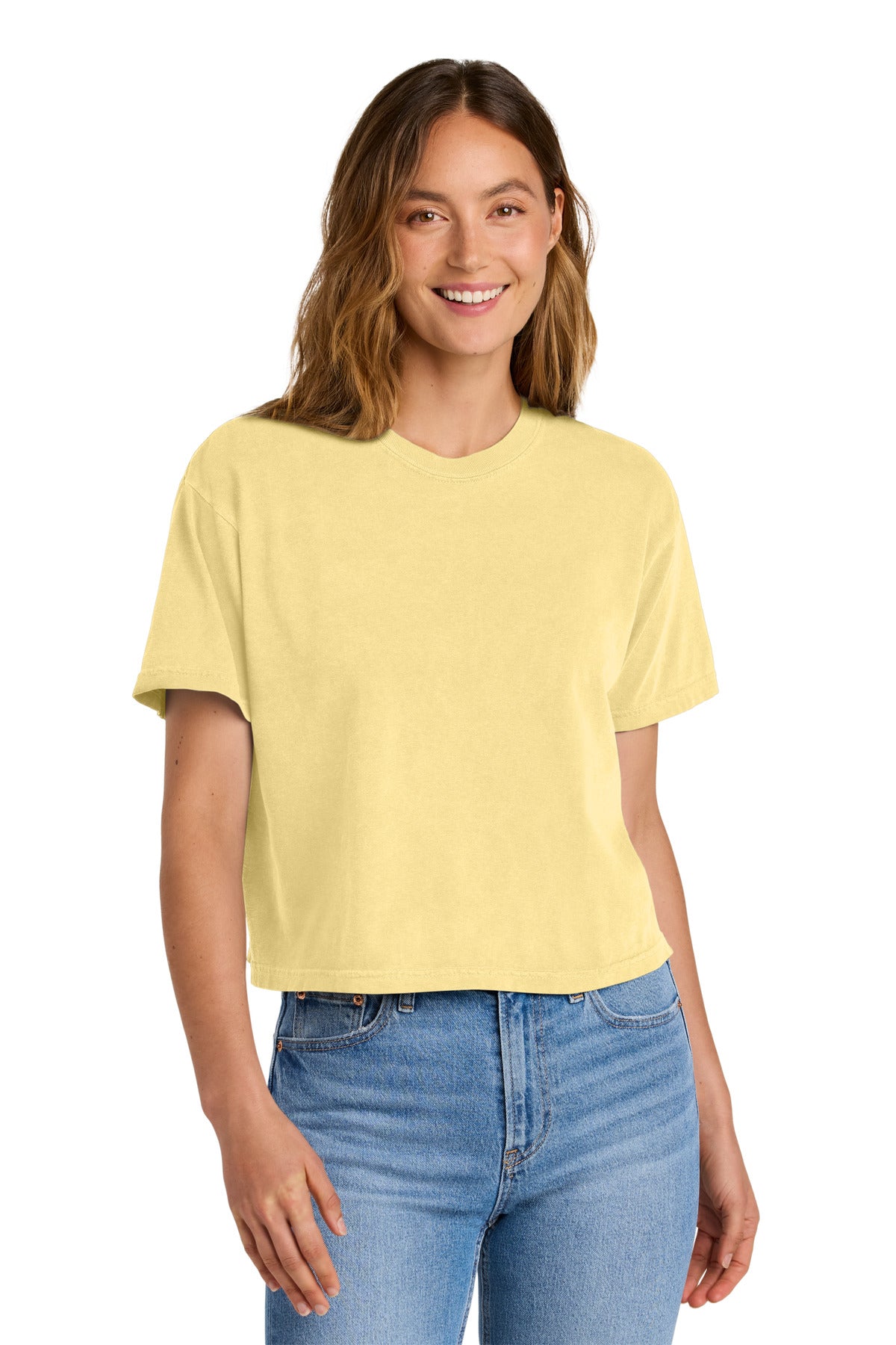 Comfort Colors Women's Heavyweight Boxy Tee 3023CL - Butter - front