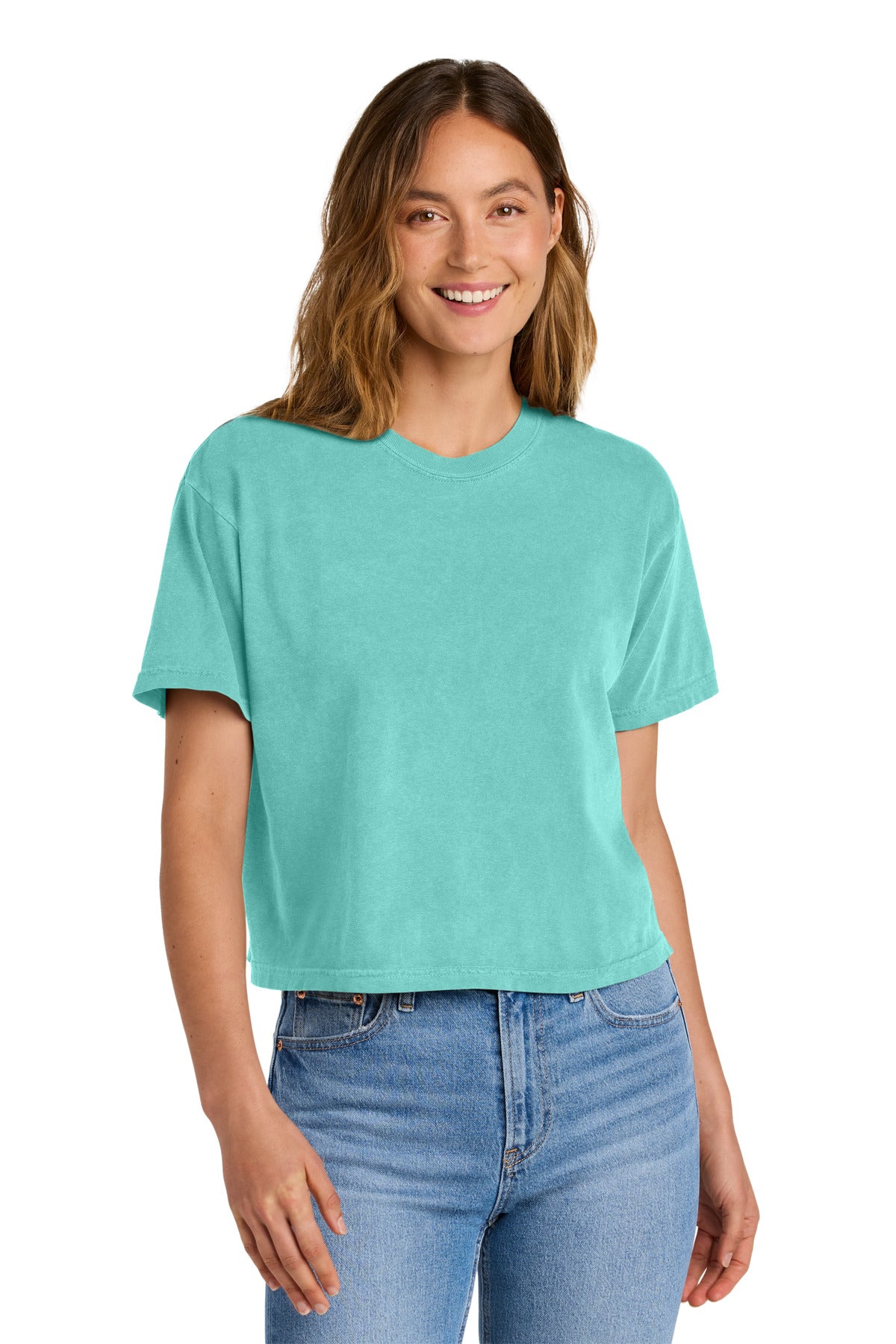 Comfort Colors Women's Heavyweight Boxy Tee 3023CL - Chalky Mint - front