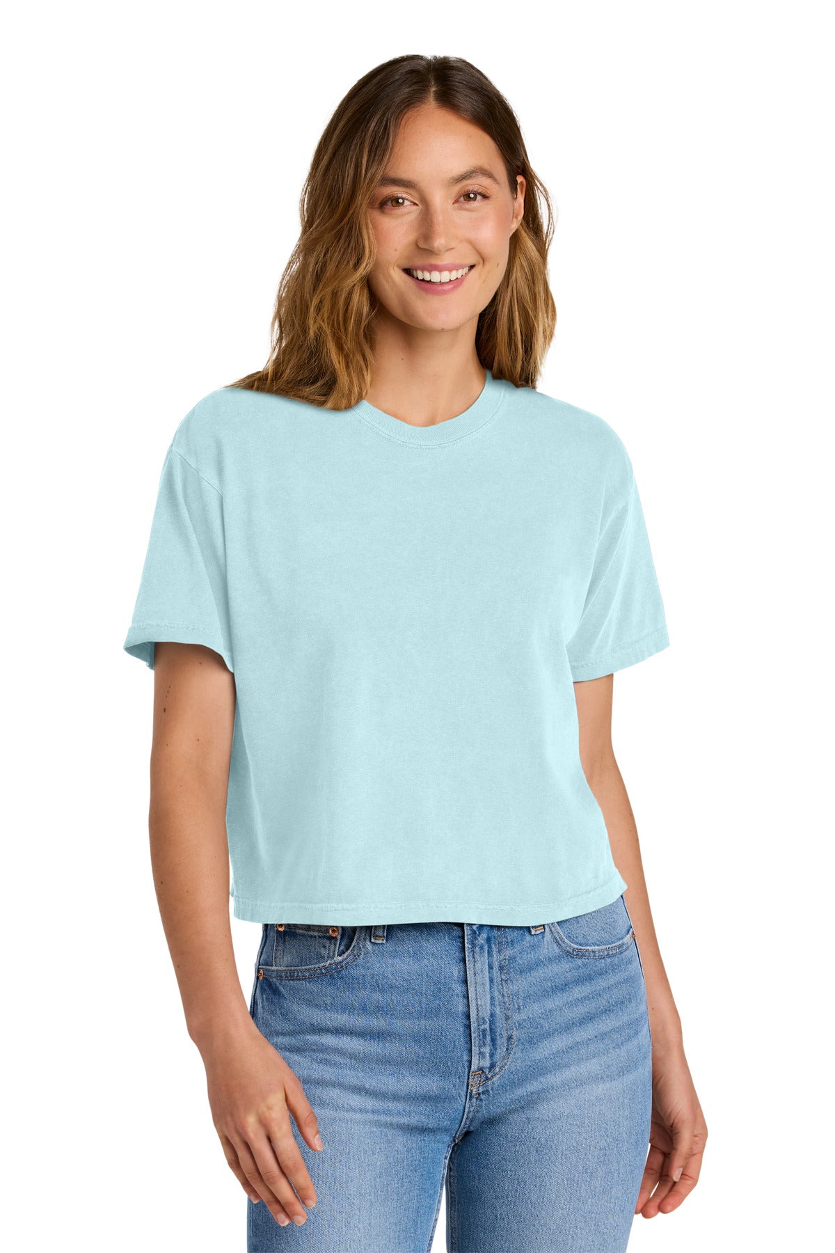 Comfort Colors Women's Heavyweight Boxy Tee 3023CL - Chambray - front