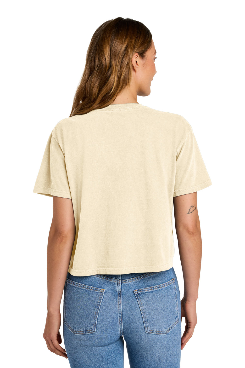 Comfort Colors Women's Heavyweight Boxy Tee 3023CL - Ivory - back
