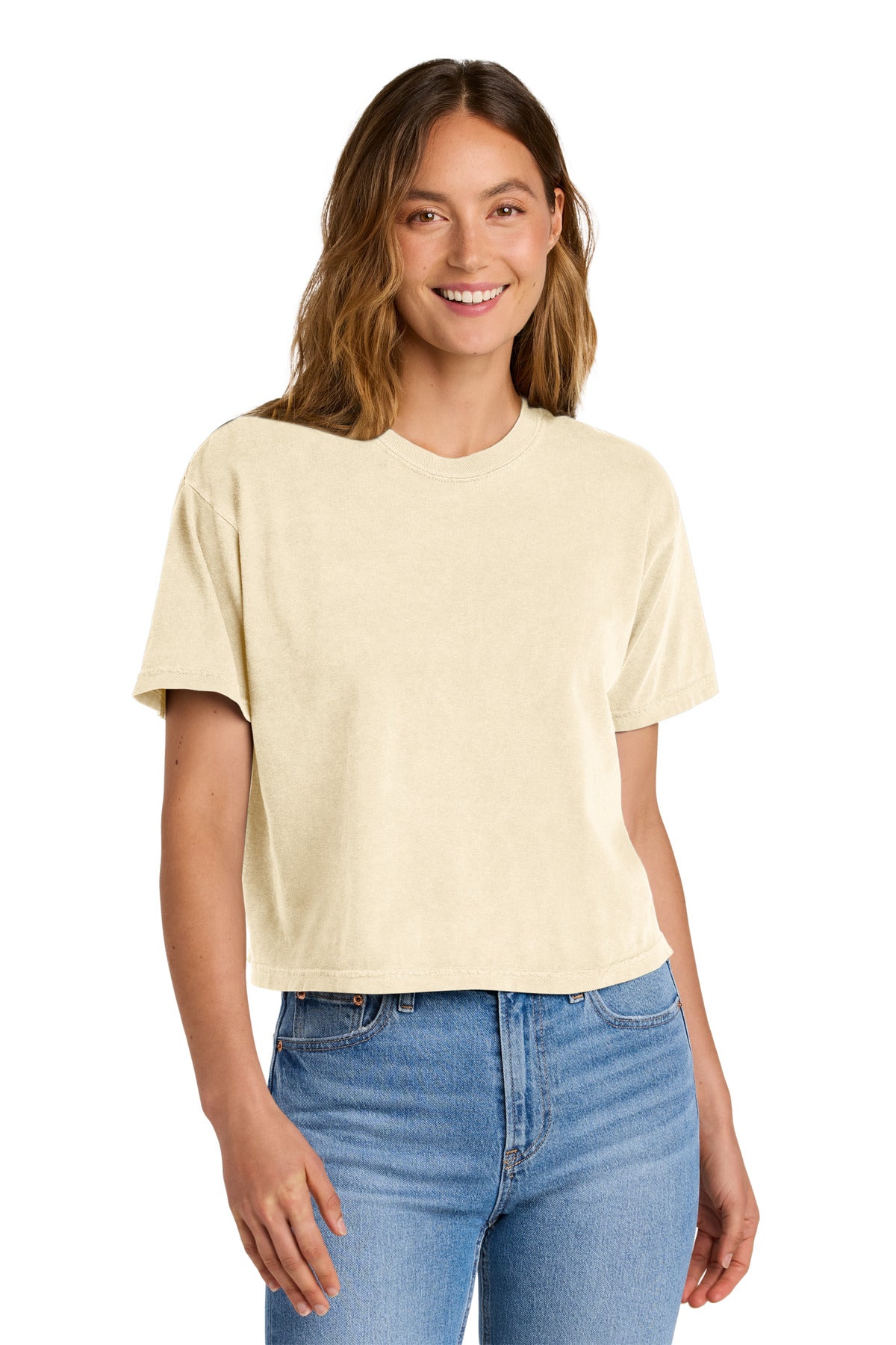 Comfort Colors Women's Heavyweight Boxy Tee 3023CL - Ivory - front