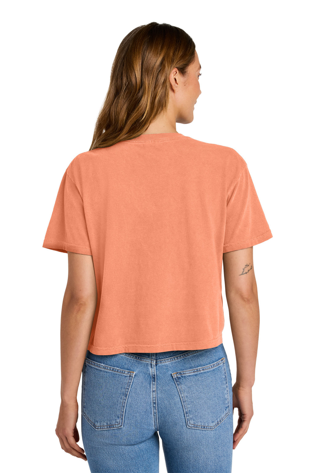 Comfort Colors Women's Heavyweight Boxy Tee 3023CL - Neon Cantaloupe - back