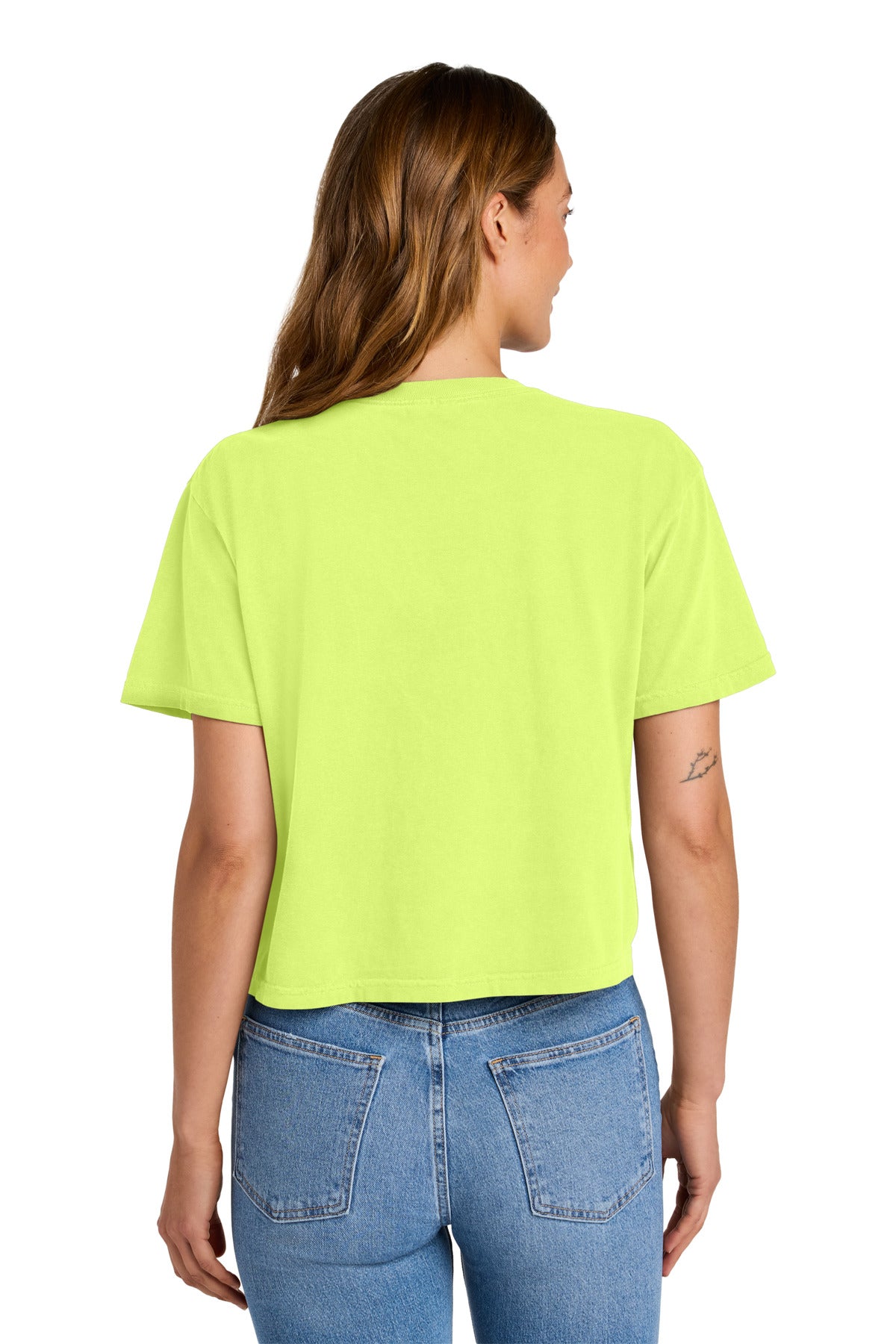 Comfort Colors Women's Heavyweight Boxy Tee 3023CL - Neon Lemon - back