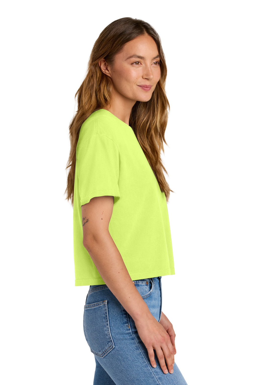 Comfort Colors Women's Heavyweight Boxy Tee 3023CL - Neon Lemon - side