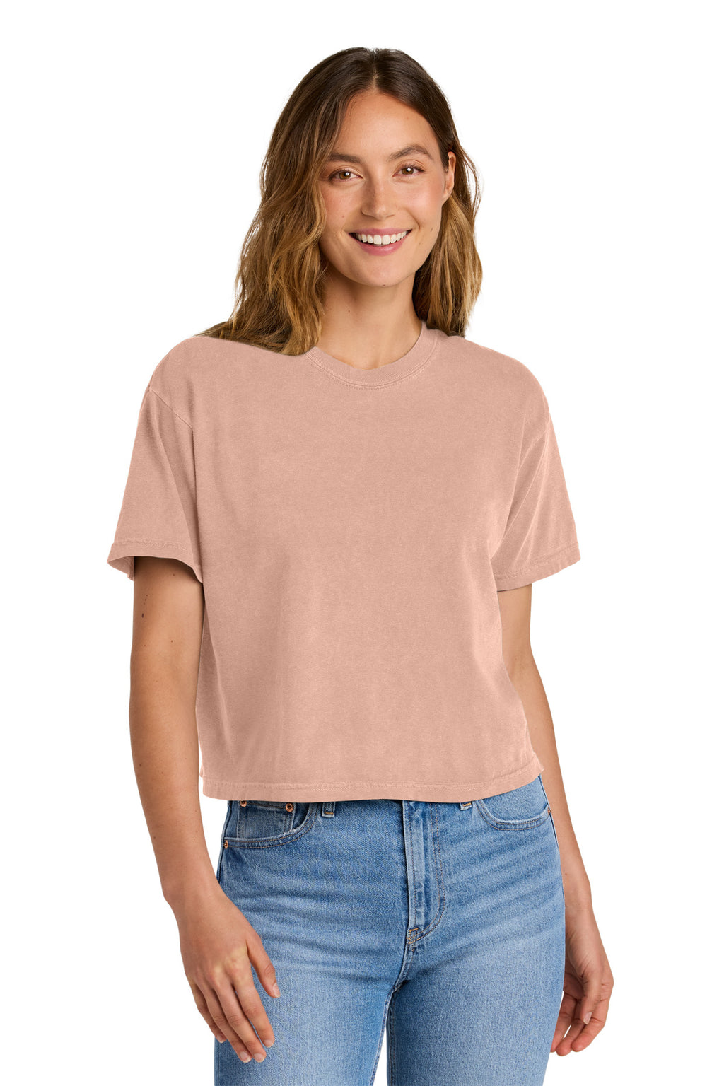 Comfort Colors Women's Heavyweight Boxy Tee 3023CL - Peachy - front