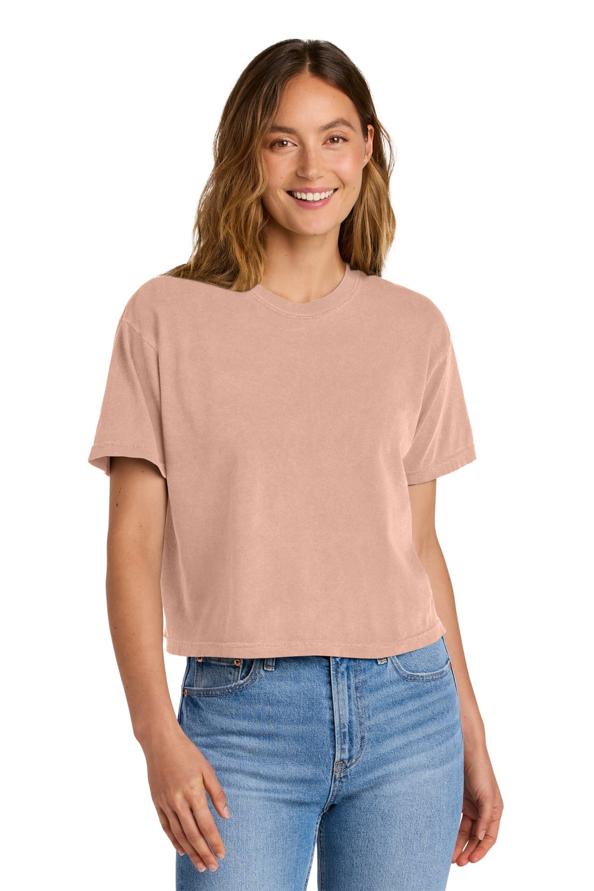 Comfort Colors Women's Heavyweight Boxy Tee 3023CL - Peachy - front