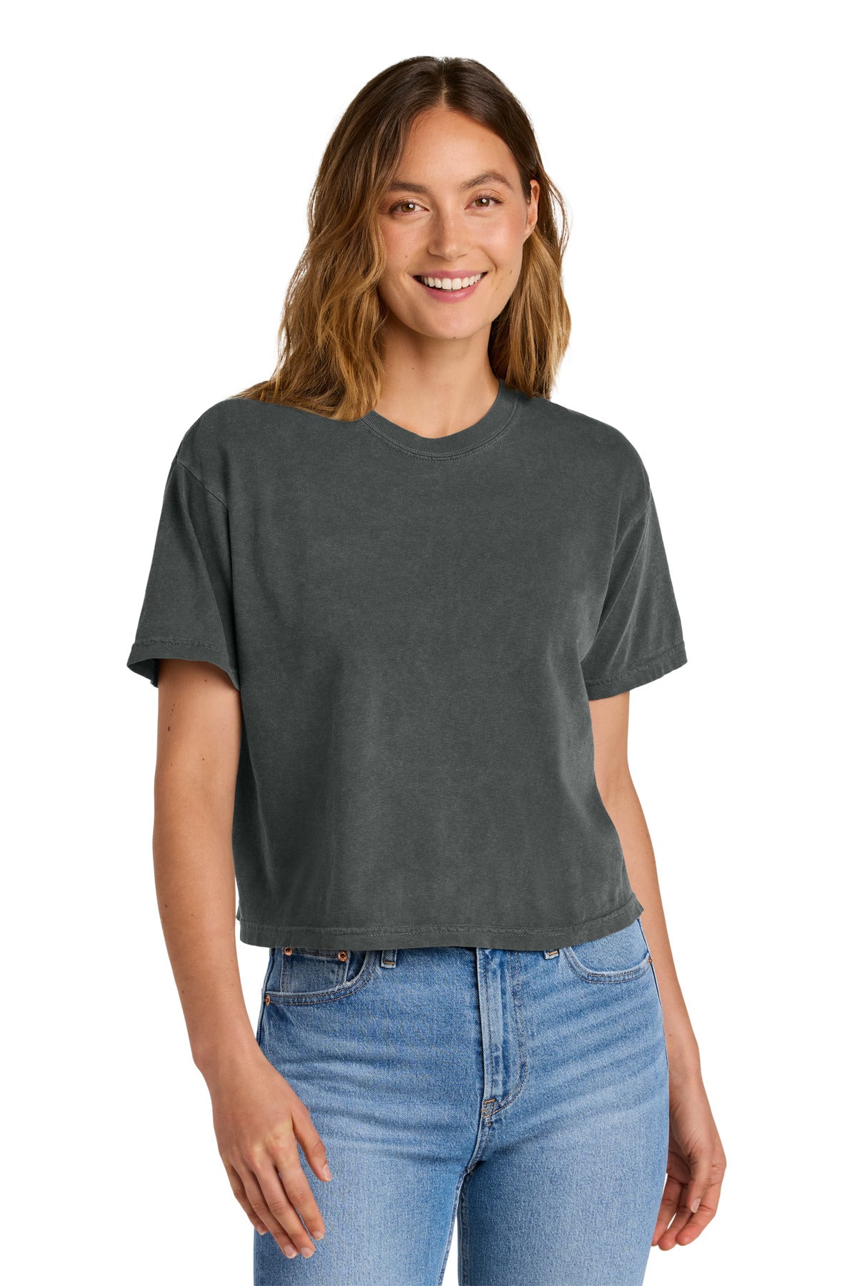 Comfort Colors Women's Heavyweight Boxy Tee 3023CL - Pepper - front
