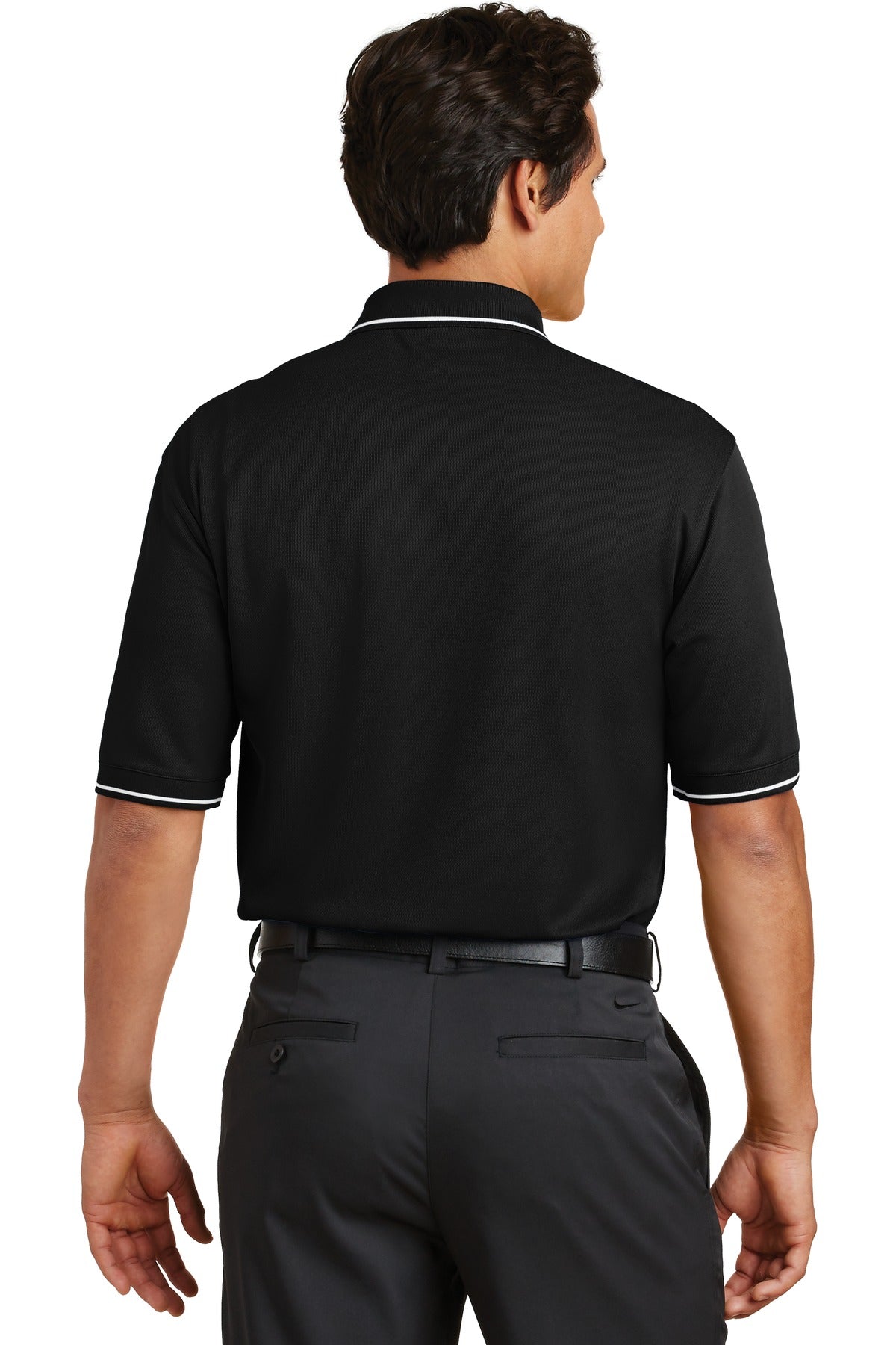 DISCONTINUED Nike Dri-FIT Classic Tipped Polo. 319966 - Black - back