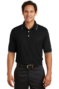 DISCONTINUED Nike Dri-FIT Classic Tipped Polo. 319966 - Black - front