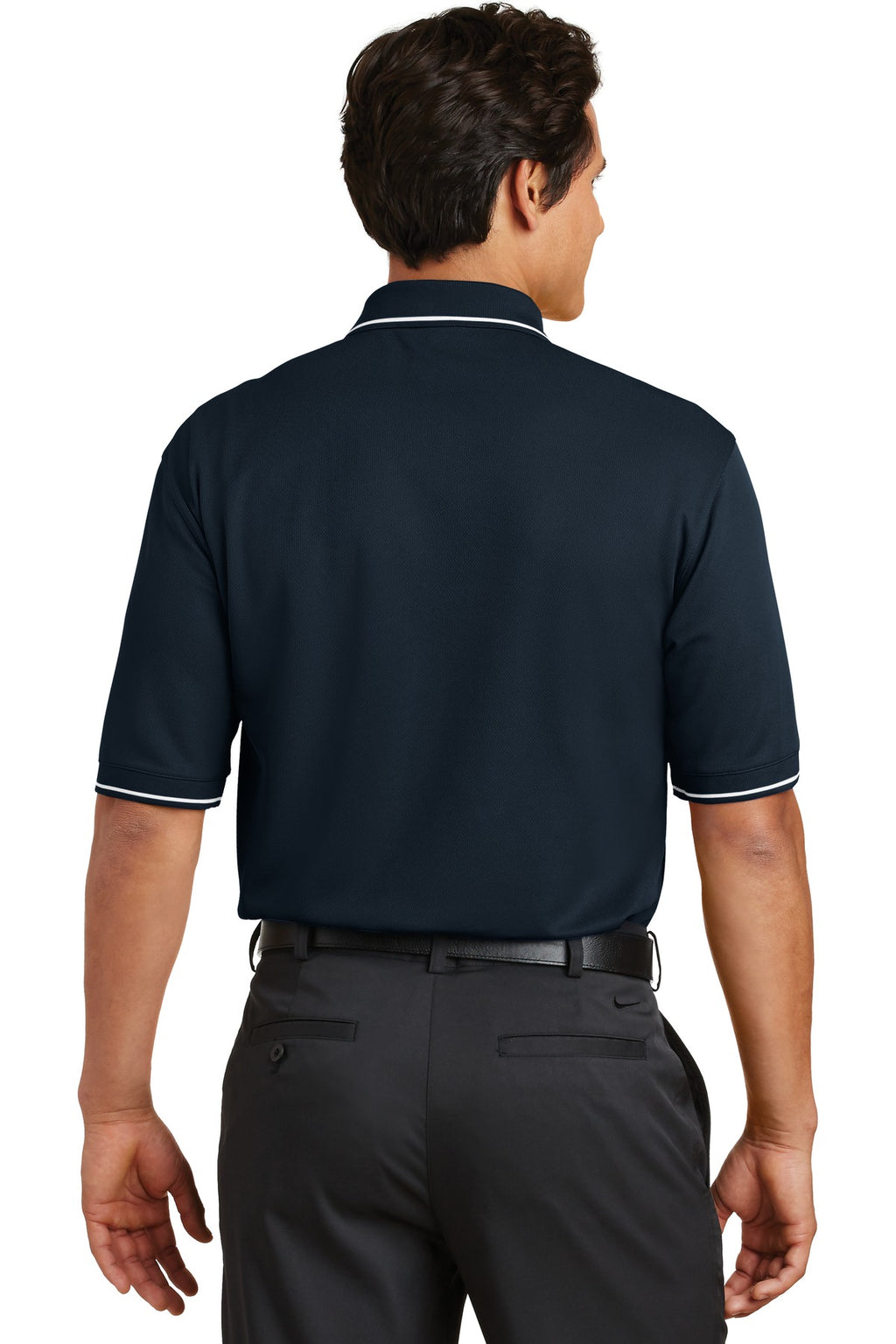 DISCONTINUED Nike Dri-FIT Classic Tipped Polo. 319966 - Dark Navy - back