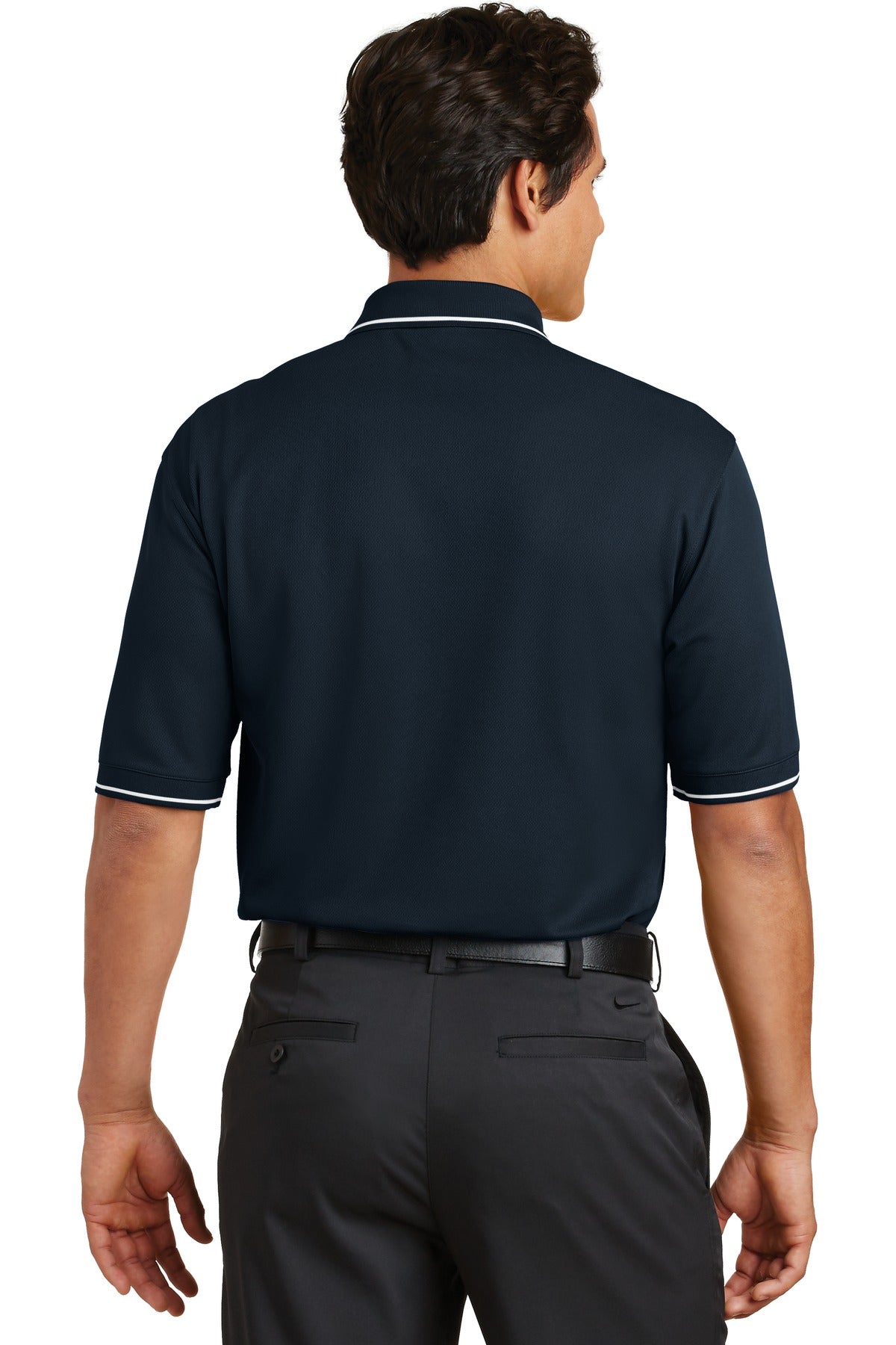 DISCONTINUED Nike Dri-FIT Classic Tipped Polo. 319966 - Dark Navy - back