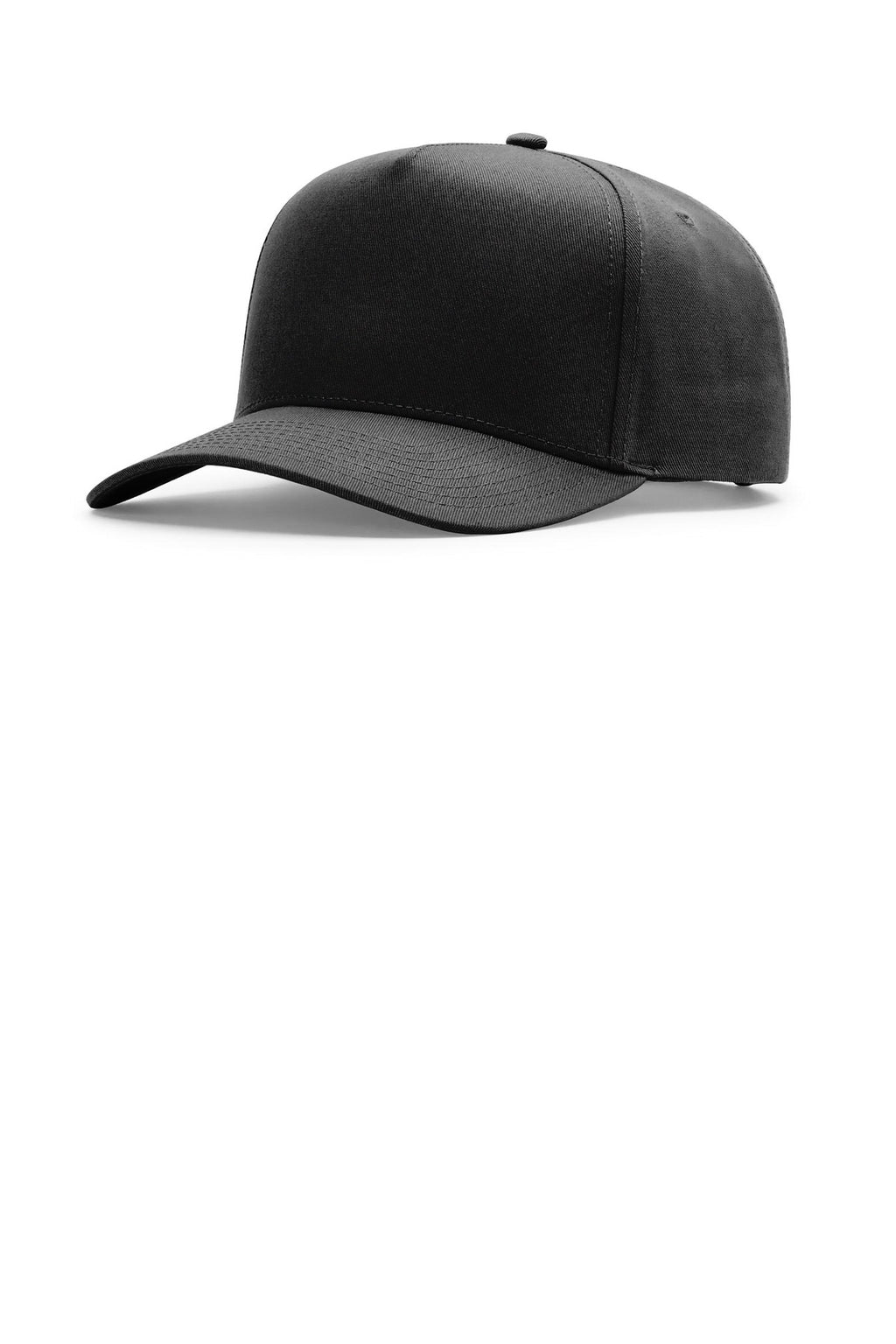 Richardson Full Fabric 5-Panel Champ 323FPC - Black - front