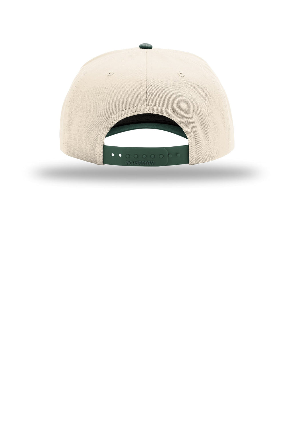 Richardson Full Fabric 5-Panel Champ 323FPC - Cream/ Cream/ Dark Green - back
