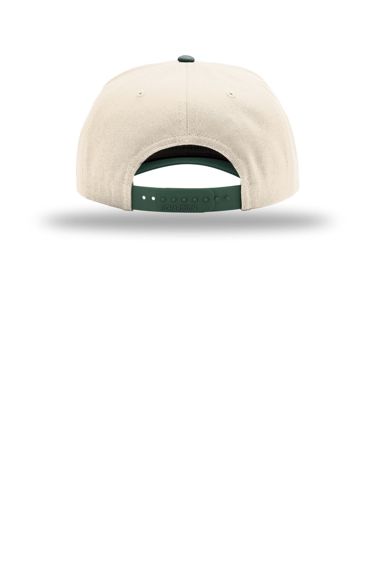 Richardson Full Fabric 5-Panel Champ 323FPC - Cream/ Cream/ Dark Green - back