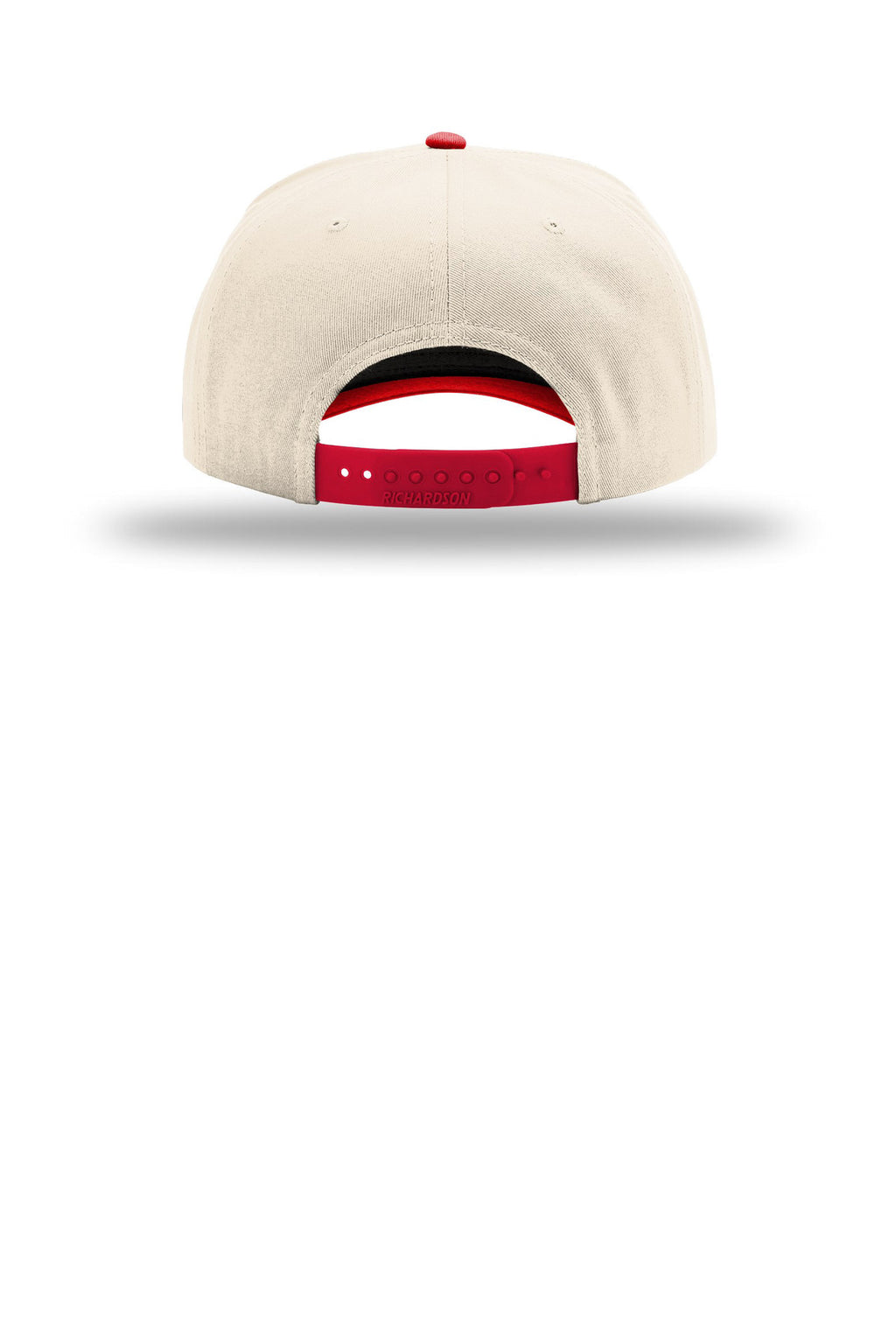 Richardson Full Fabric 5-Panel Champ 323FPC - Cream/ Cream/ Red - back