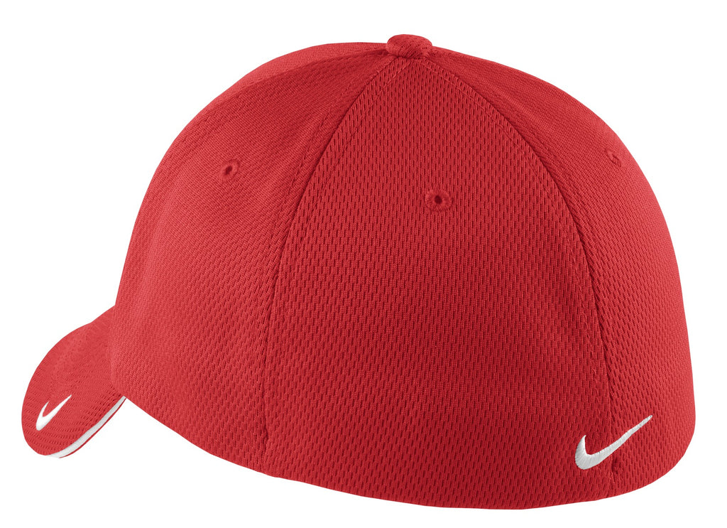 DISCONTINUED Nike Dri-FIT Mesh Swoosh Flex Sandwich Cap. 333115 - Sport Red - back