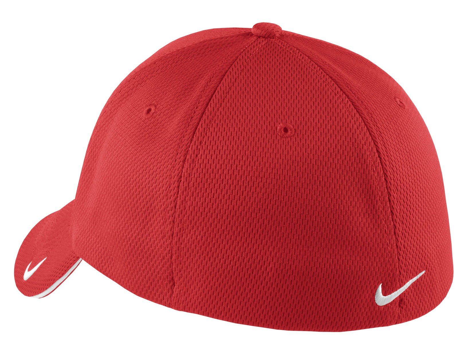 DISCONTINUED Nike Dri-FIT Mesh Swoosh Flex Sandwich Cap. 333115 - Sport Red - back