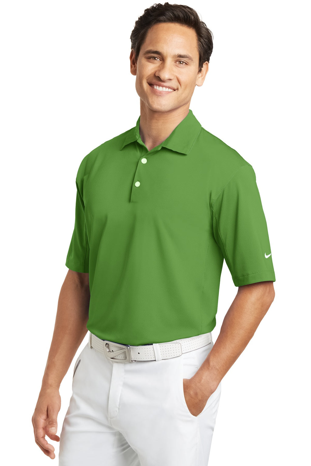 DISCONTINUED Nike Sphere Dry Diamond Polo. 354055 - Chlorophyll - three_q