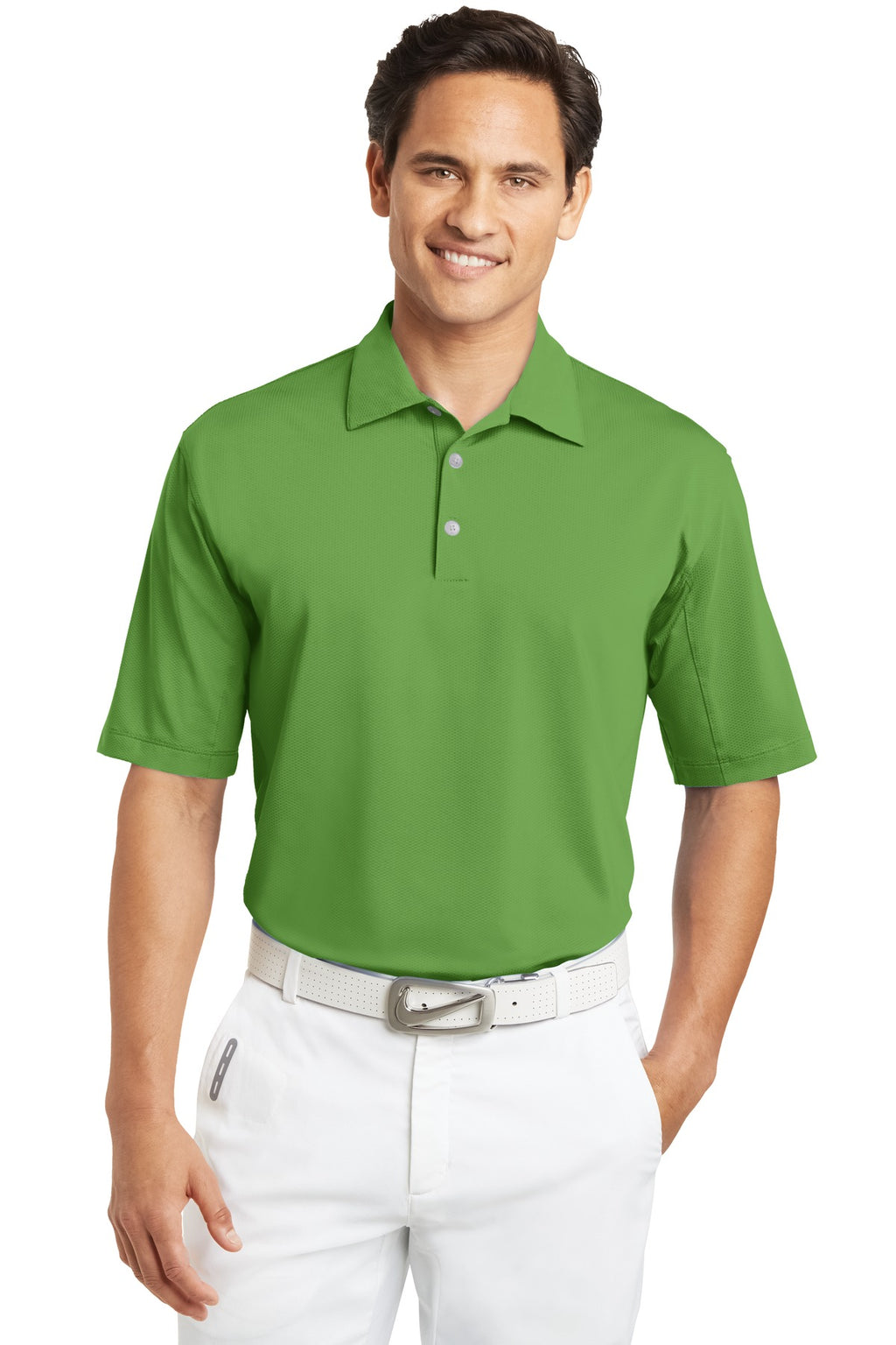 DISCONTINUED Nike Sphere Dry Diamond Polo. 354055 - Chlorophyll - front