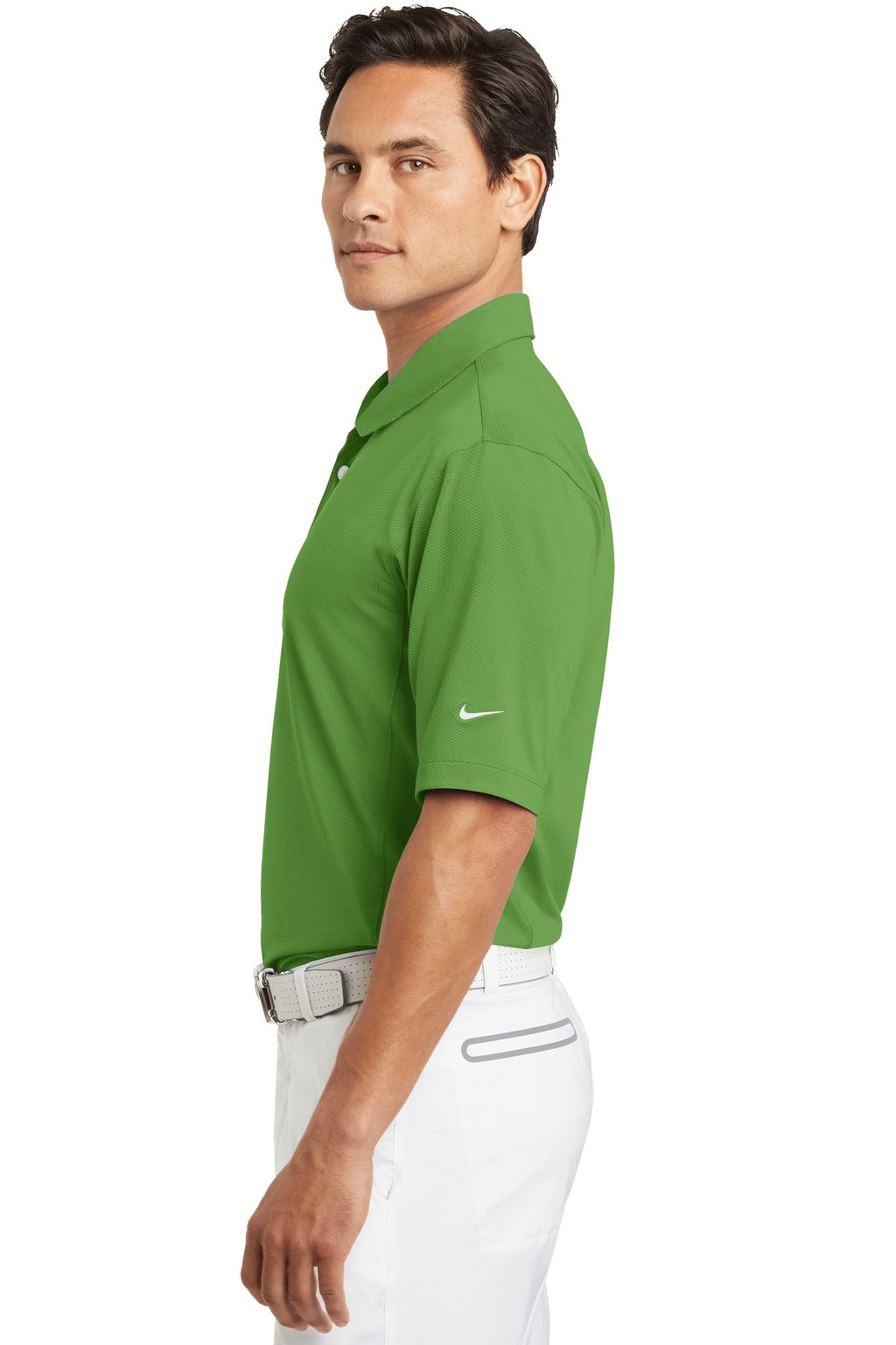 DISCONTINUED Nike Sphere Dry Diamond Polo. 354055 - Chlorophyll - side