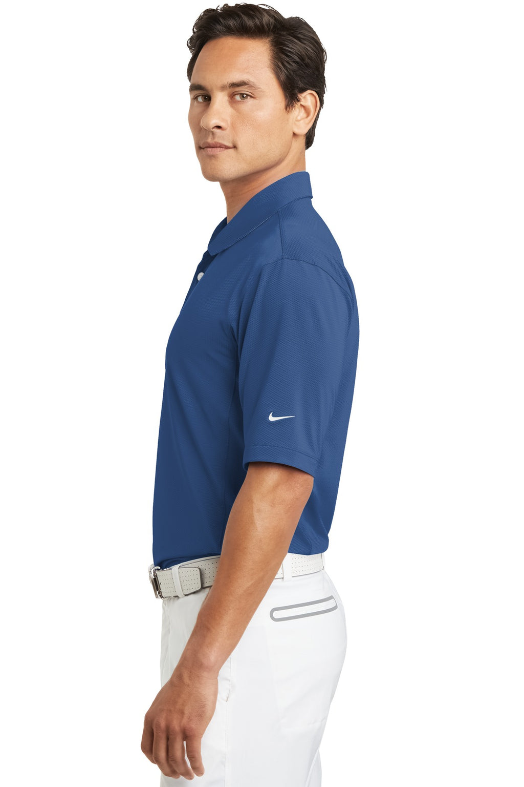 DISCONTINUED Nike Sphere Dry Diamond Polo. 354055 - Mountain Blue - side