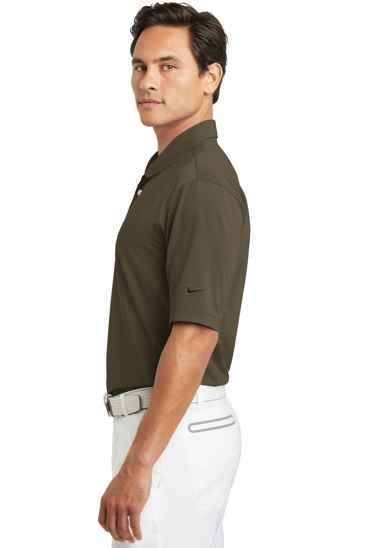 DISCONTINUED Nike Sphere Dry Diamond Polo. 354055 - Olive Khaki - side