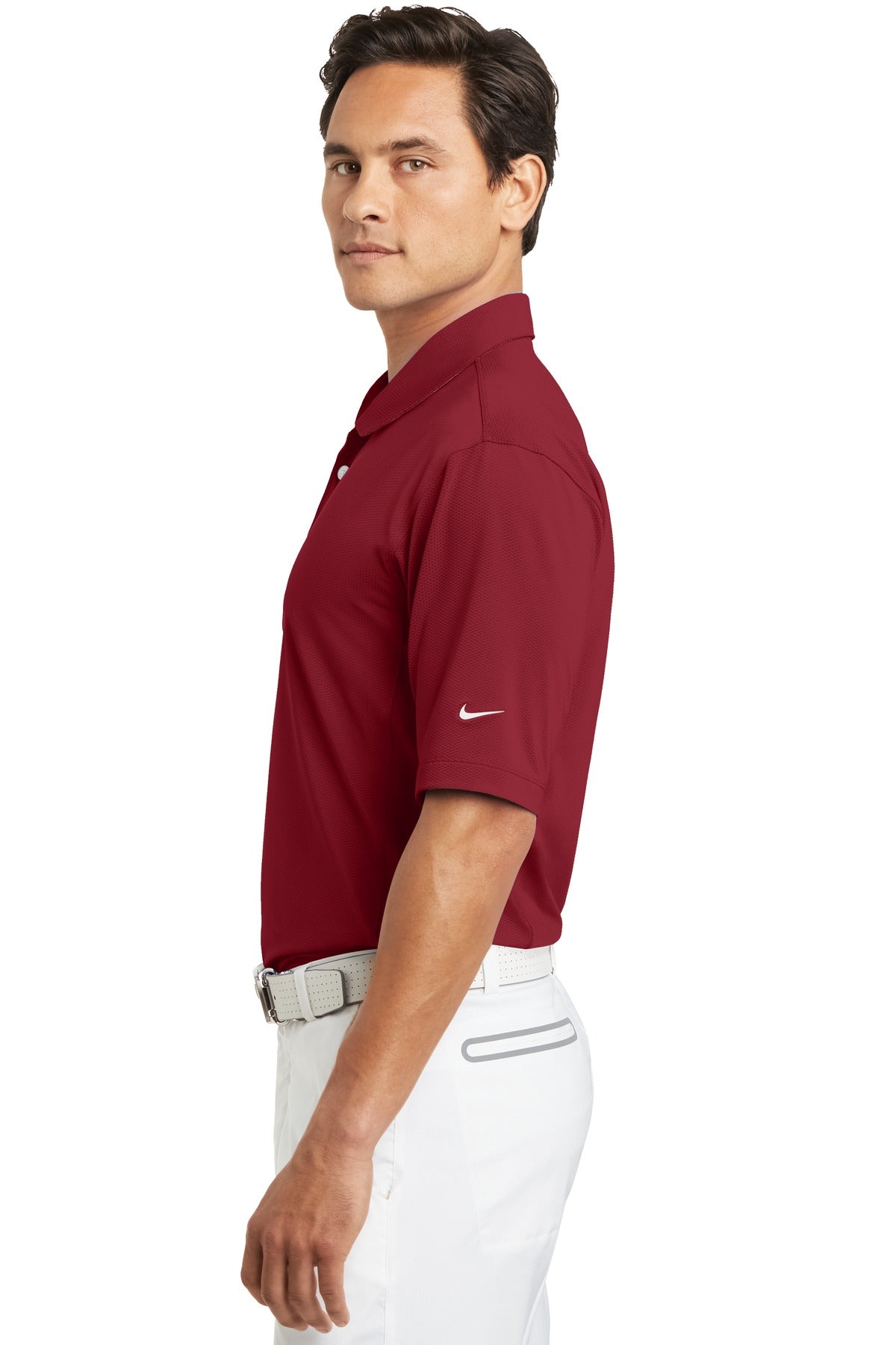 DISCONTINUED Nike Sphere Dry Diamond Polo. 354055 - Varsity Red - side