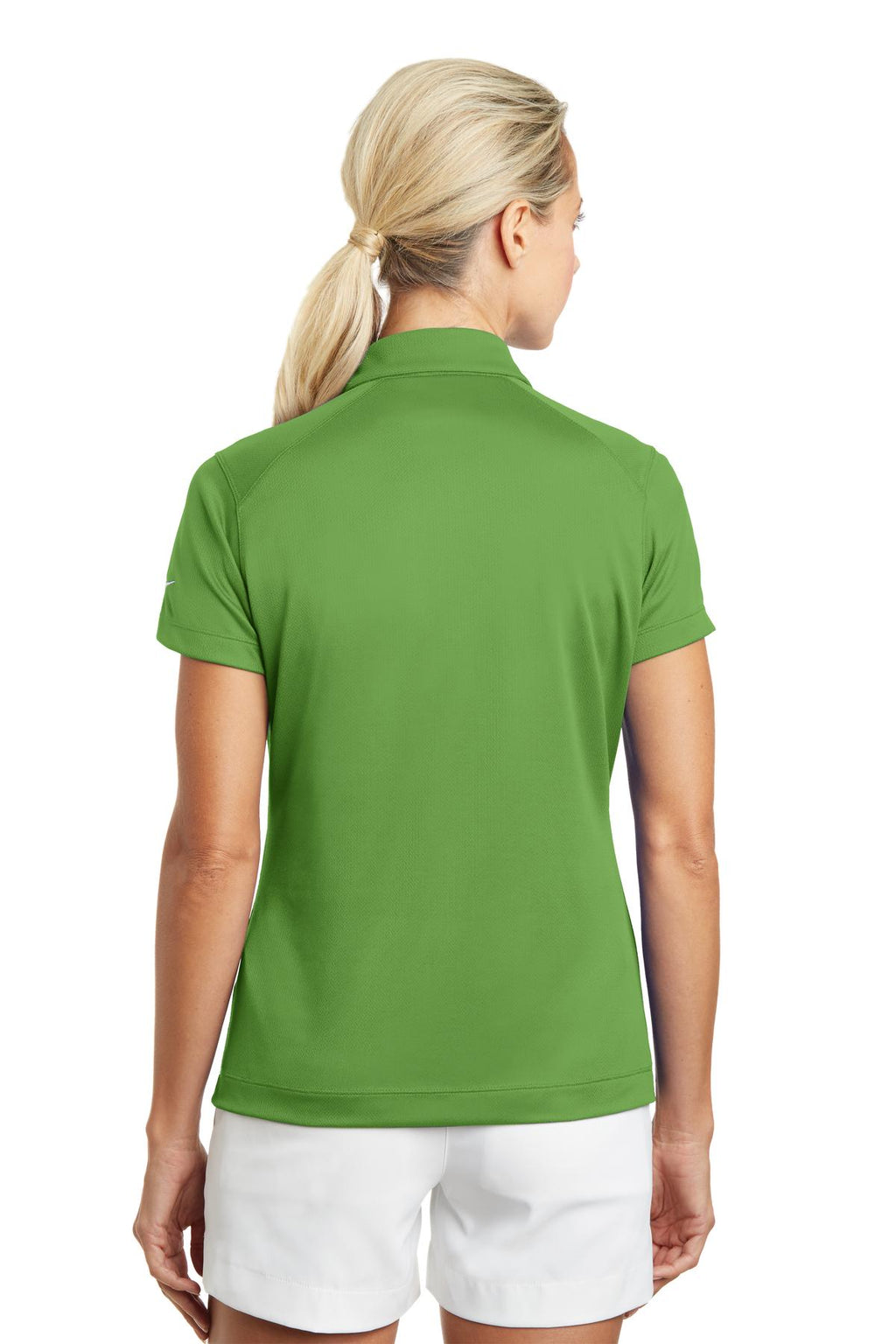 DISCONTINUED Nike Ladies Dri-FIT Pebble Texture Polo. 354064 - Chlorophyll - back