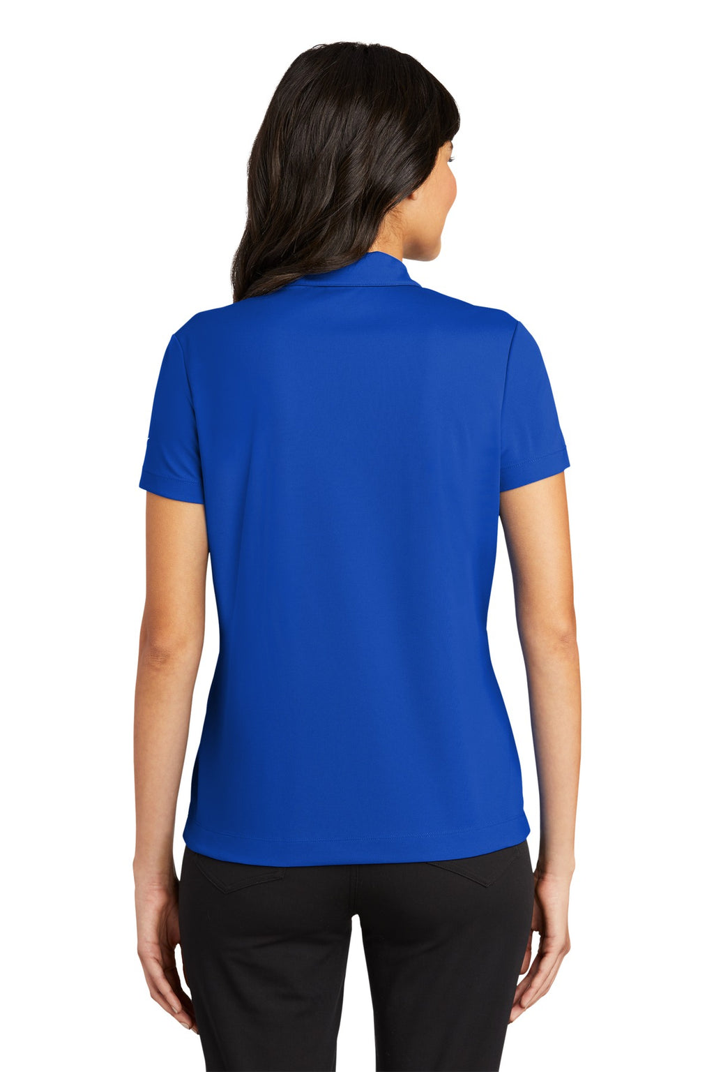 DISCONTINUED Nike Ladies Dri-FIT Micro Pique Polo. 354067 - Blue Sapphire - back