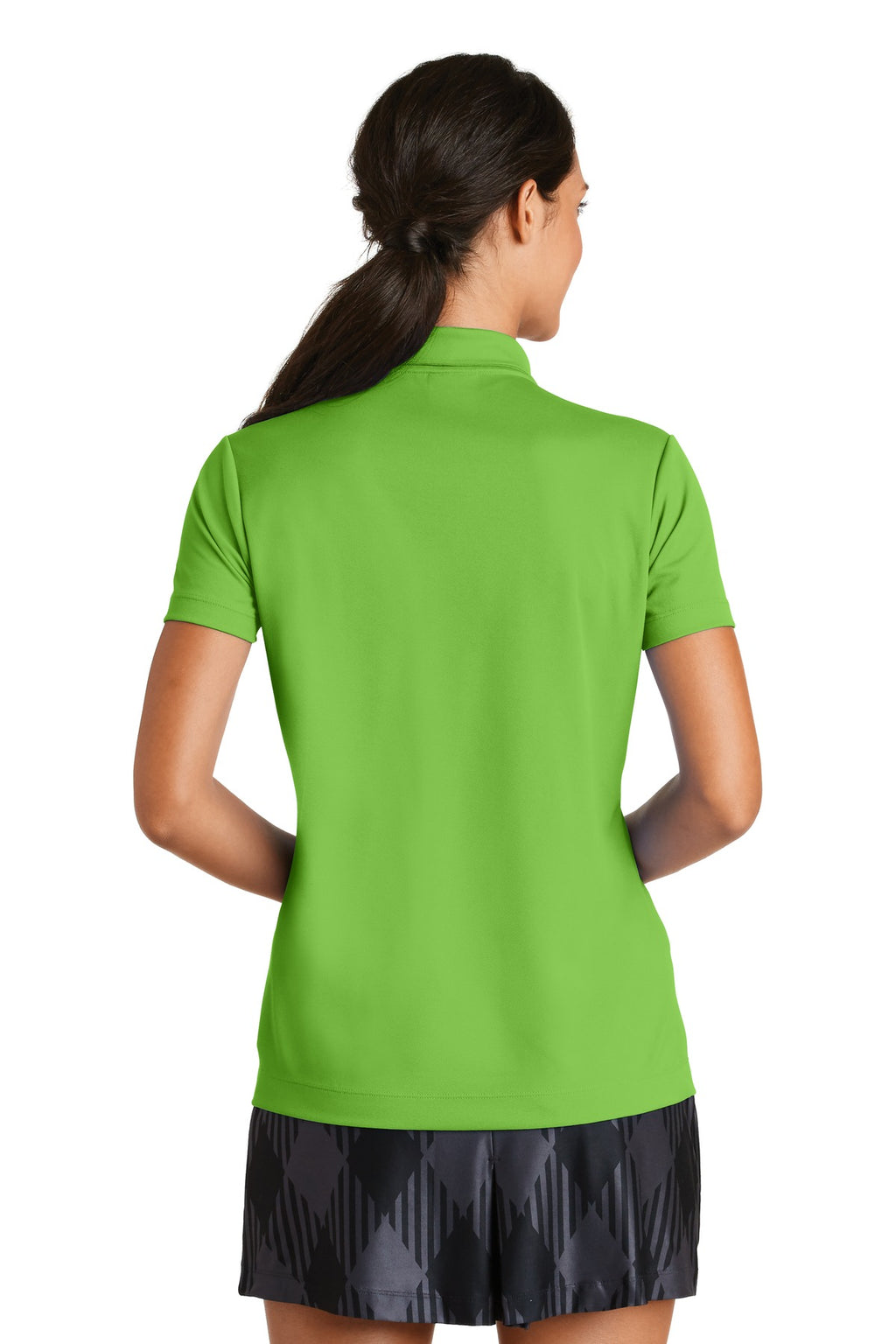 DISCONTINUED Nike Ladies Dri-FIT Micro Pique Polo. 354067 - Mean Green - back