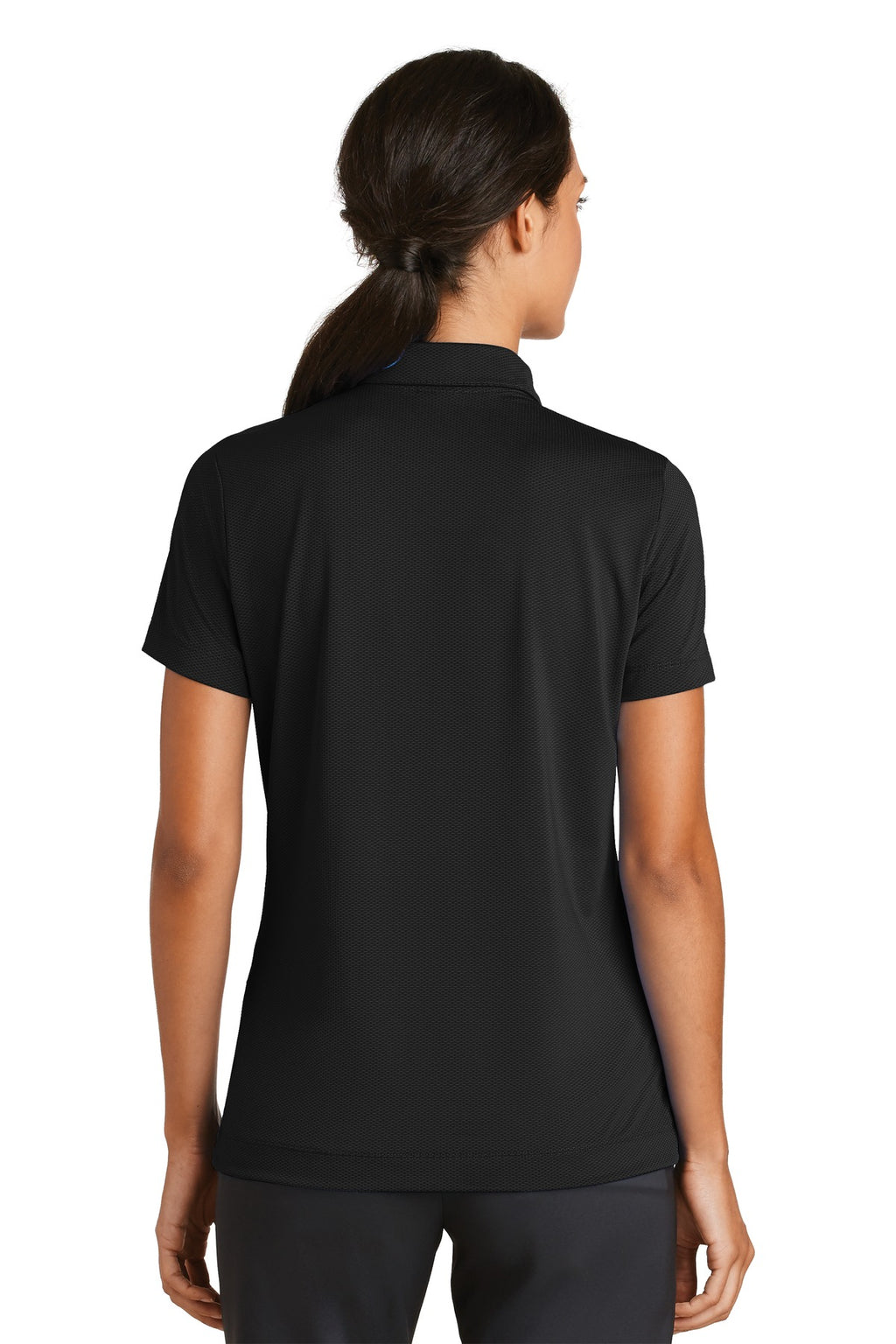 DISCONTINUED Ladies Nike Sphere Dry Diamond Polo. 358890 - Black - back