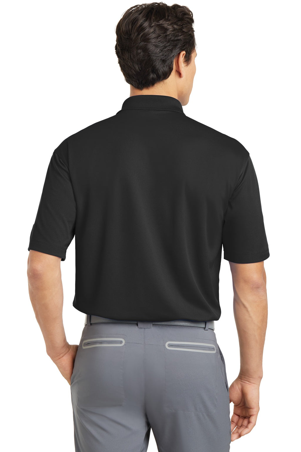 DISCONTINUED Nike Dri-FIT Micro Pique Polo. 363807 - Black - back