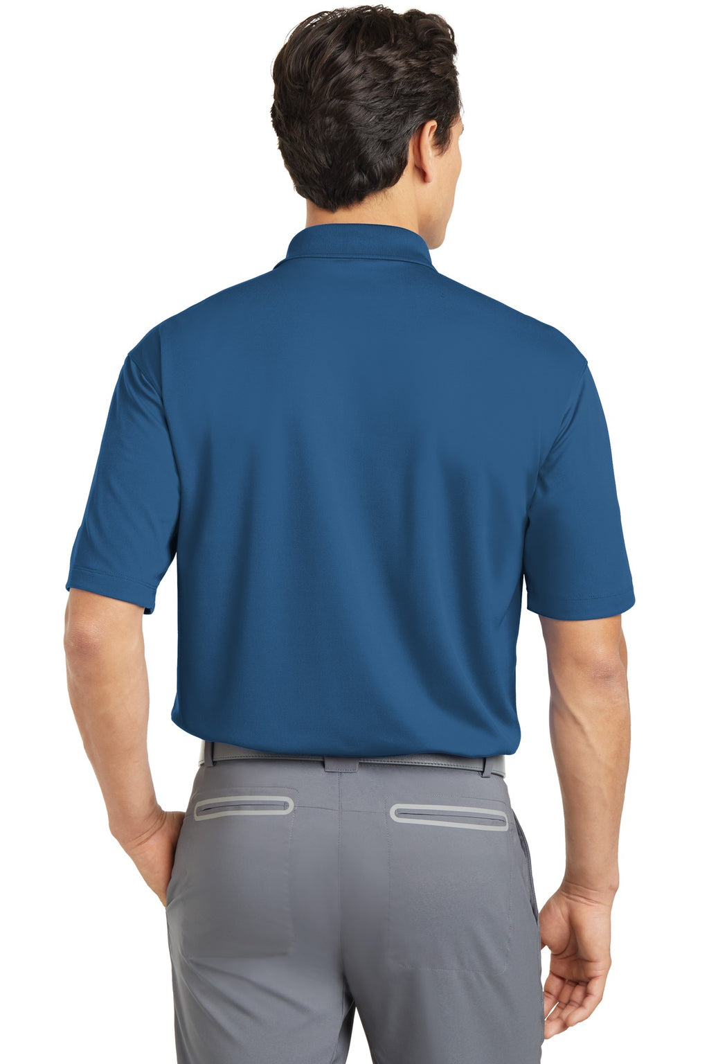 DISCONTINUED Nike Dri-FIT Micro Pique Polo. 363807 - Court Blue - back