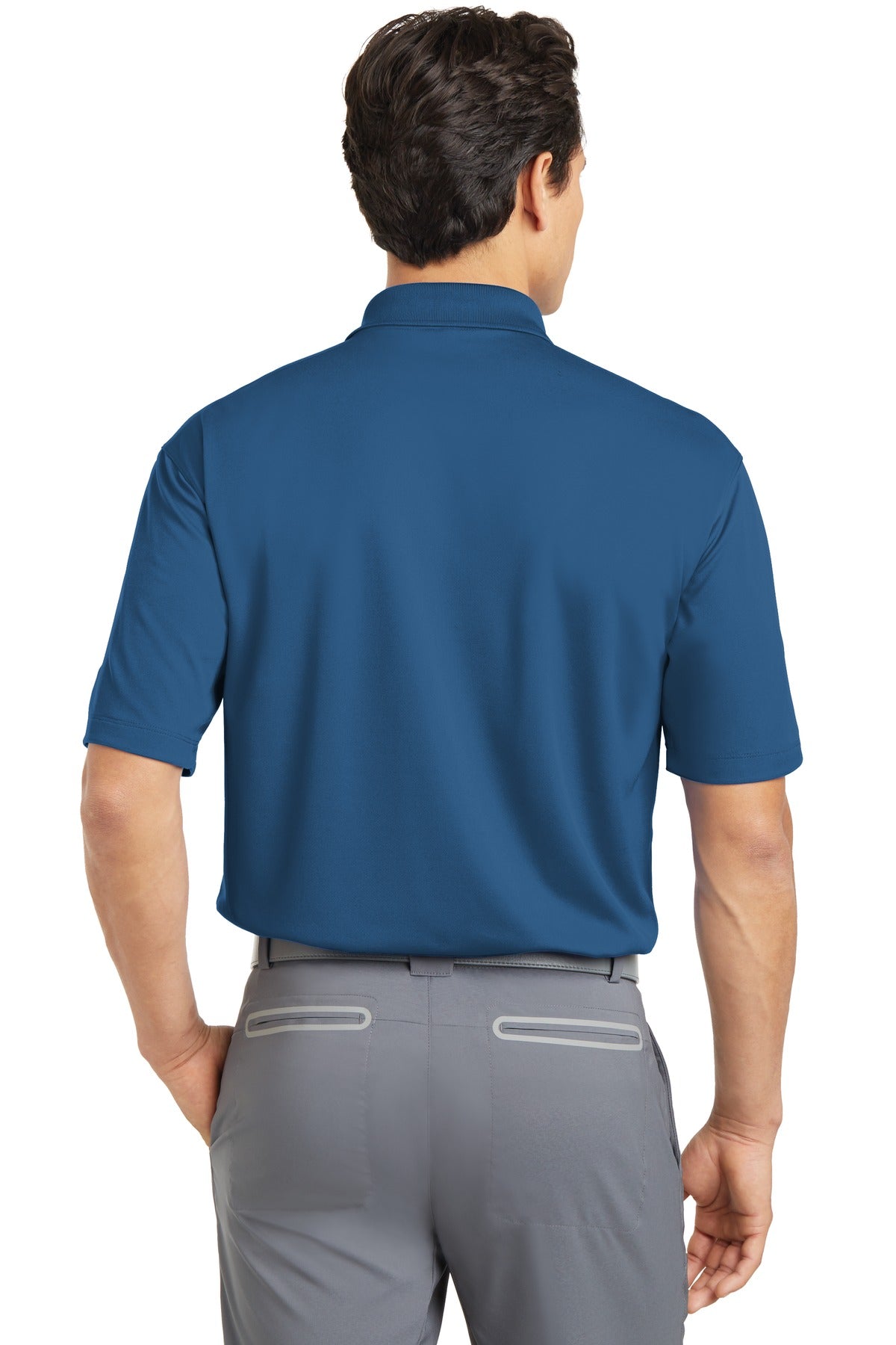 DISCONTINUED Nike Dri-FIT Micro Pique Polo. 363807 - Court Blue - back