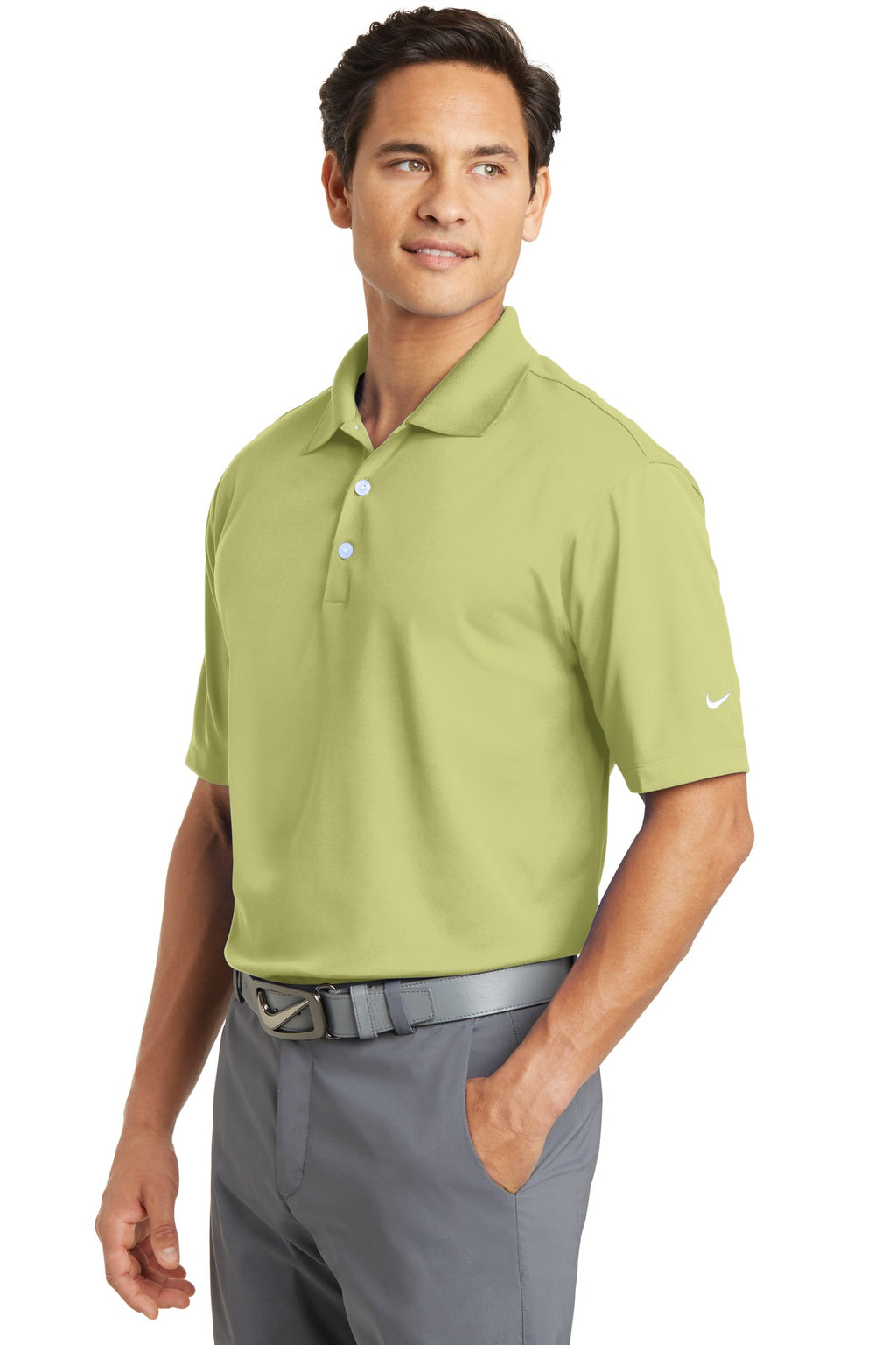 DISCONTINUED Nike Dri-FIT Micro Pique Polo. 363807 - Lawn - three_q